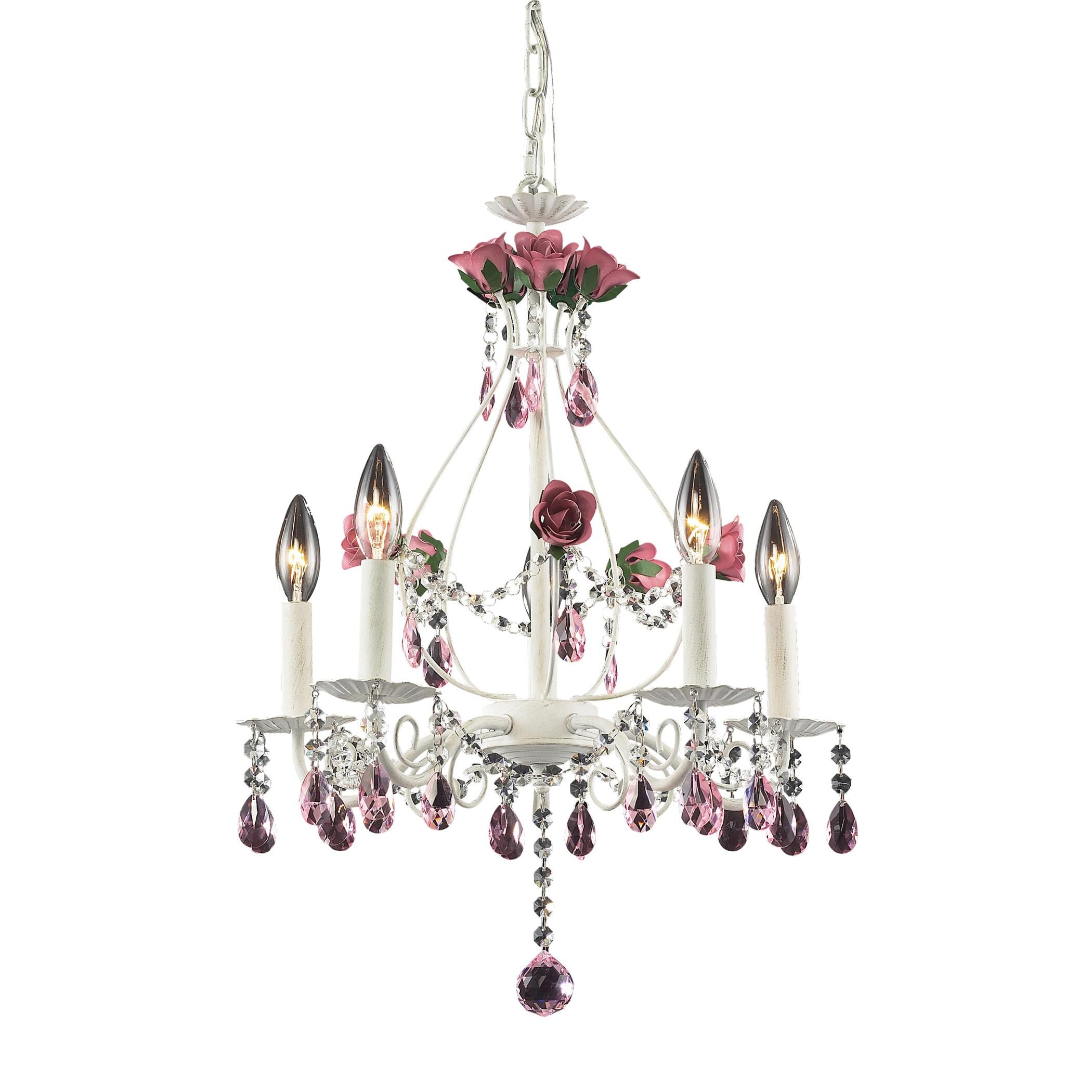 Westmore Lighting CH54504 Blossoms Antique White Glam Chandelier