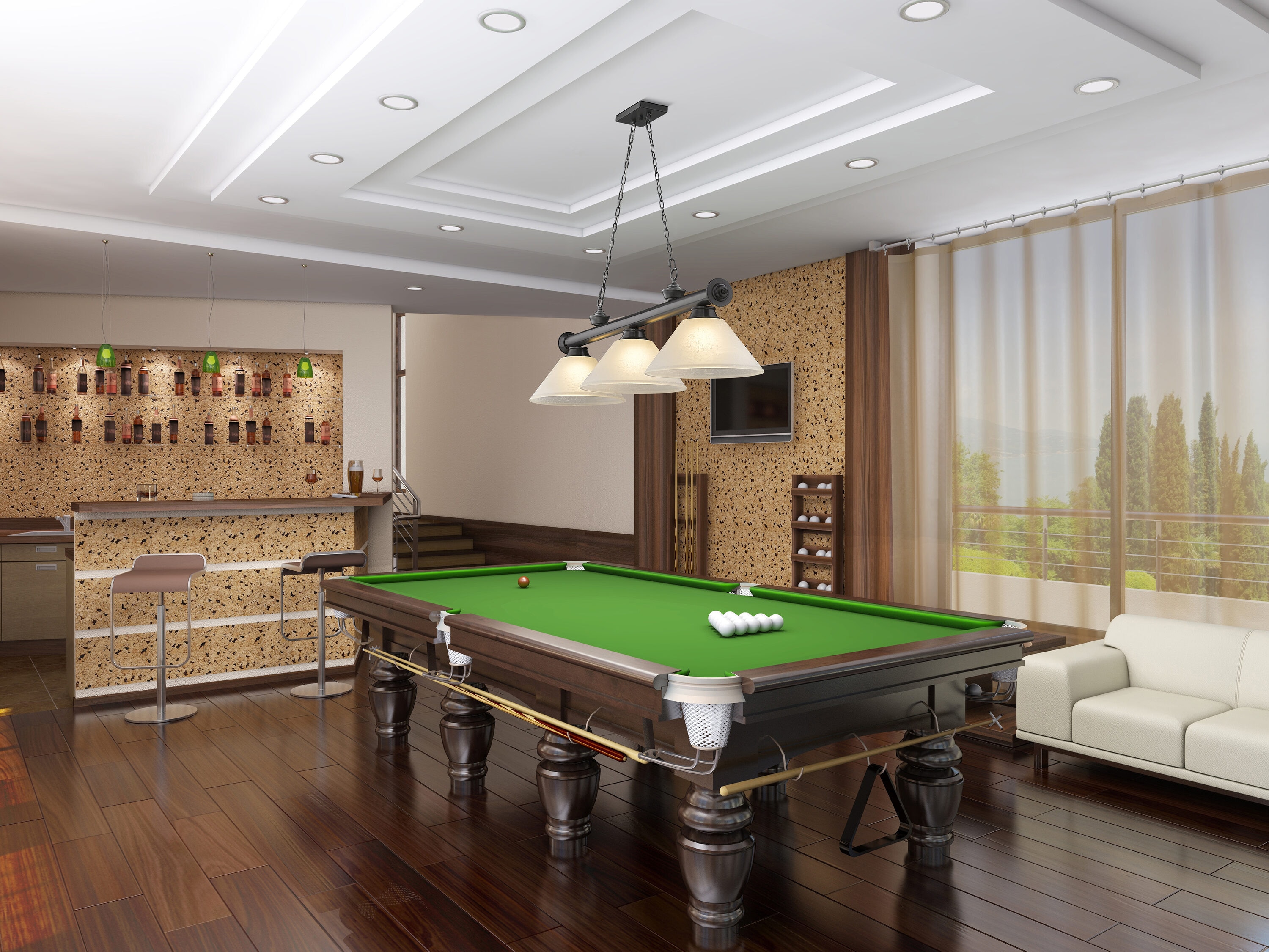 Z-Lite 2306-3BP-AWL14 Pool-Table-Lighting - View #6