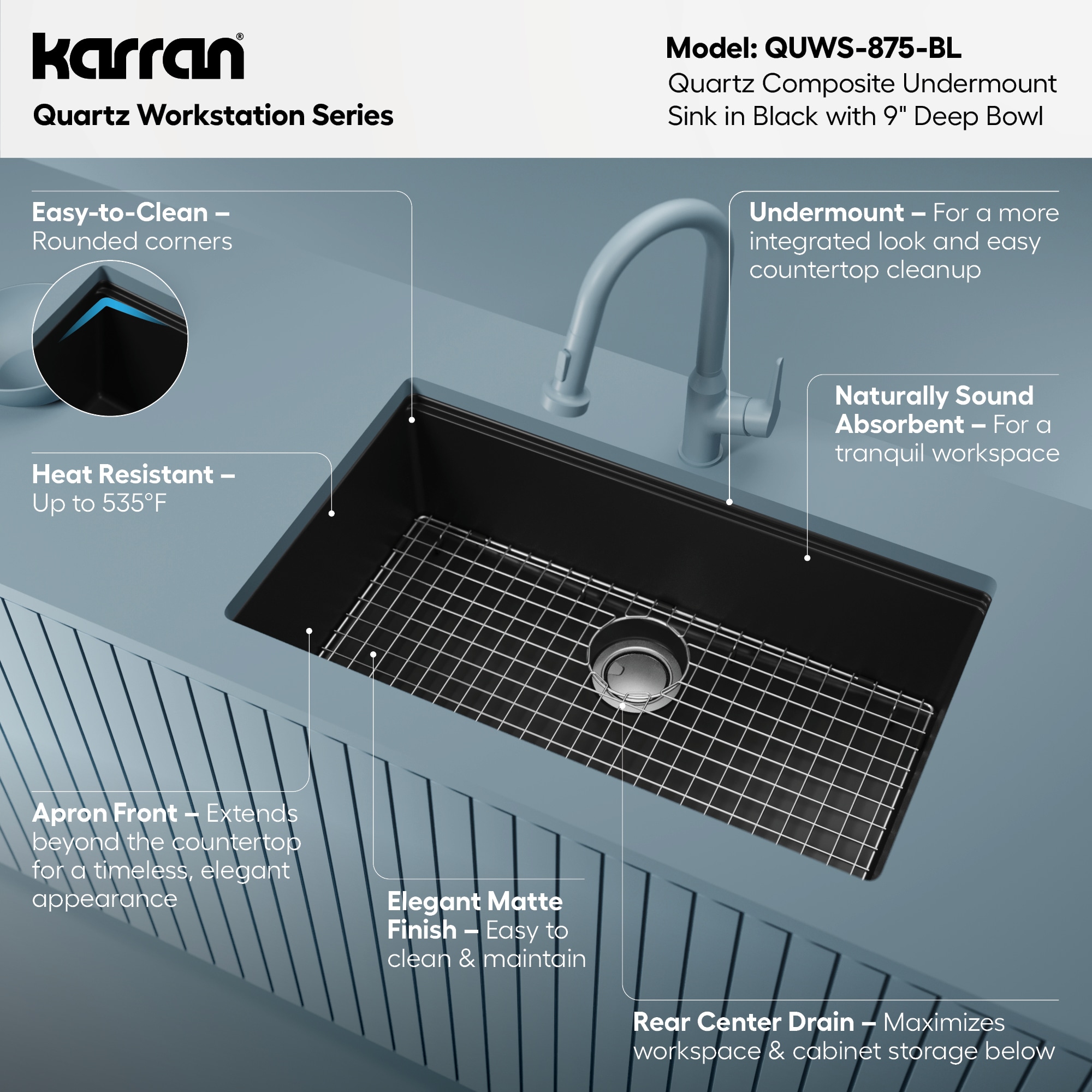 Karran QUWS-875-BL Kitchen-Sinks - View #5