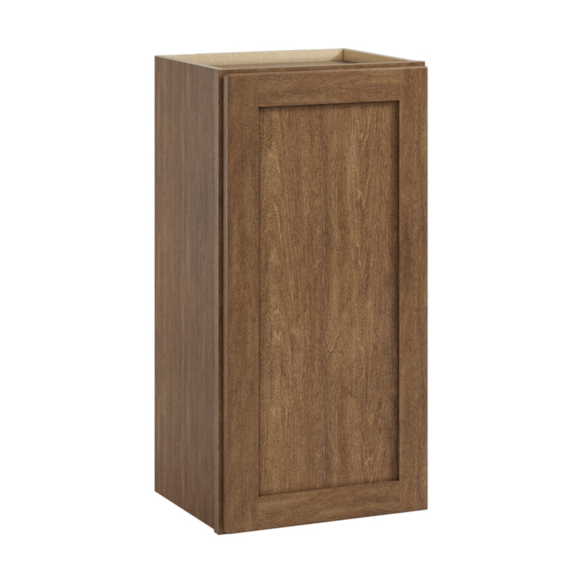 Whalen CLICK-IT LWSCLICK-26LW Sherwood Hills 15-in W x 30-in H x 12-in D Walnut Birch Wall Ready to assemble Plywood Cabinet (Raised Panel Shaker)