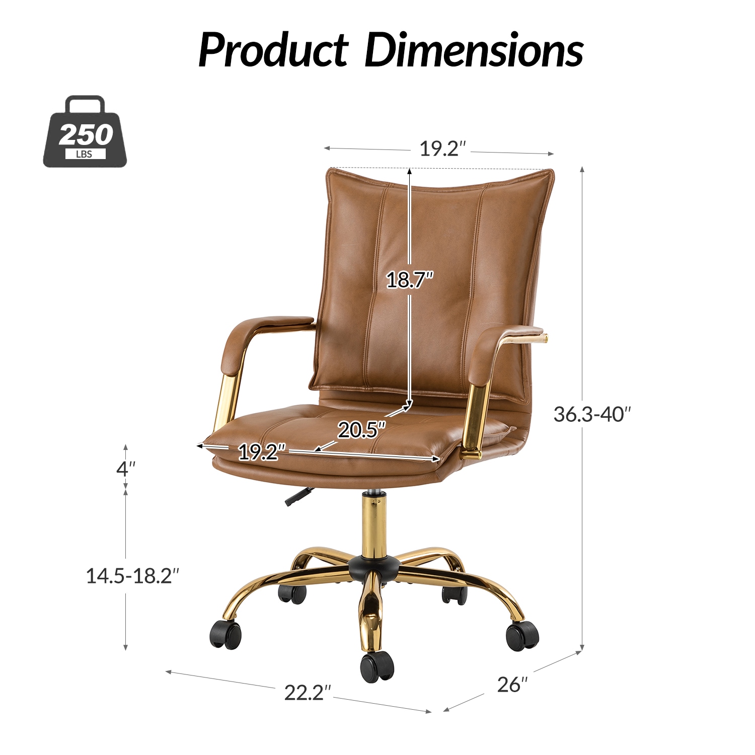 14 Karat Home OFHT0417-CAMEL Office-Chairs - View #9