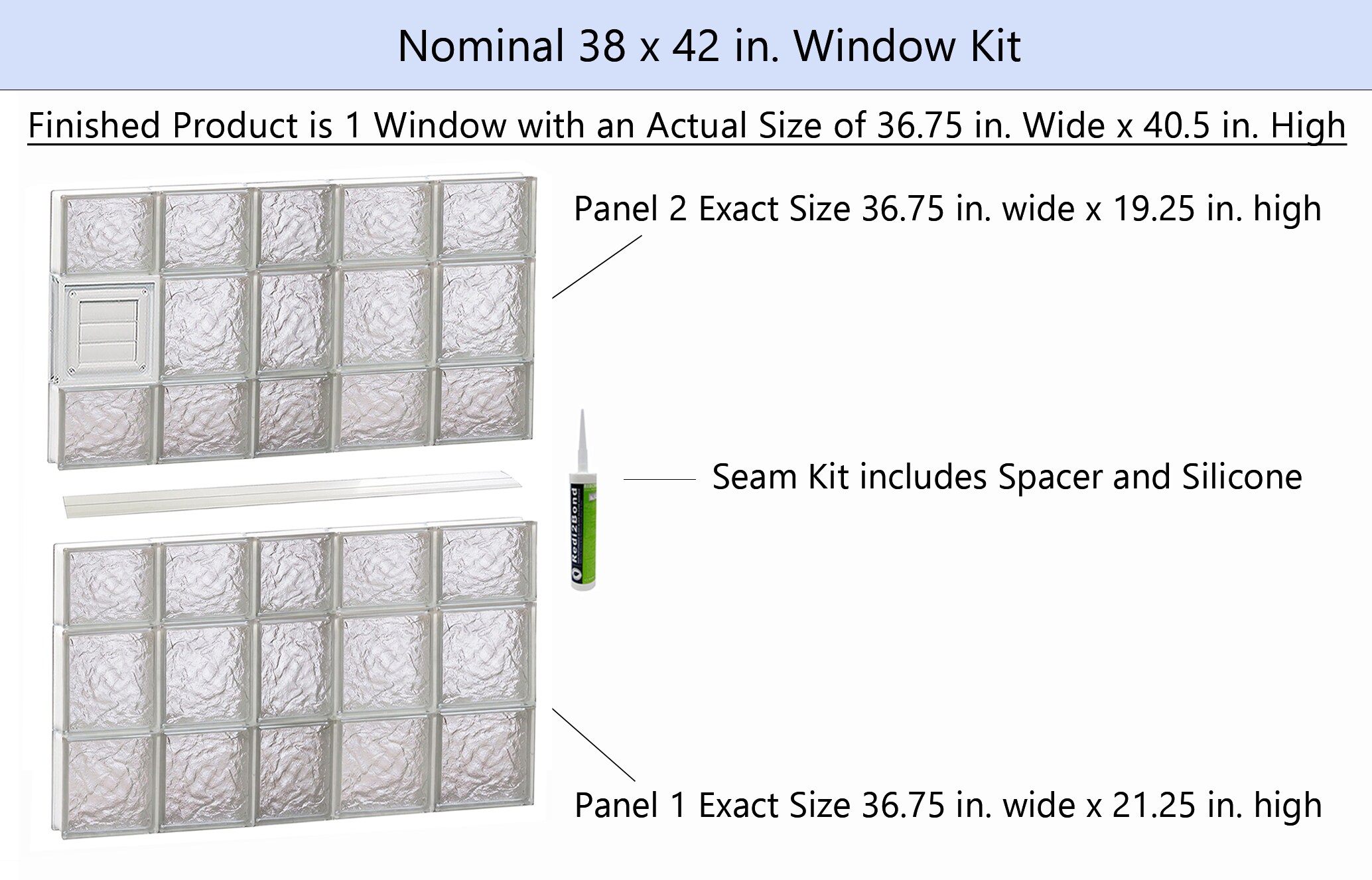 REDI2SET D3842IS Glass-Block-Windows - View #2