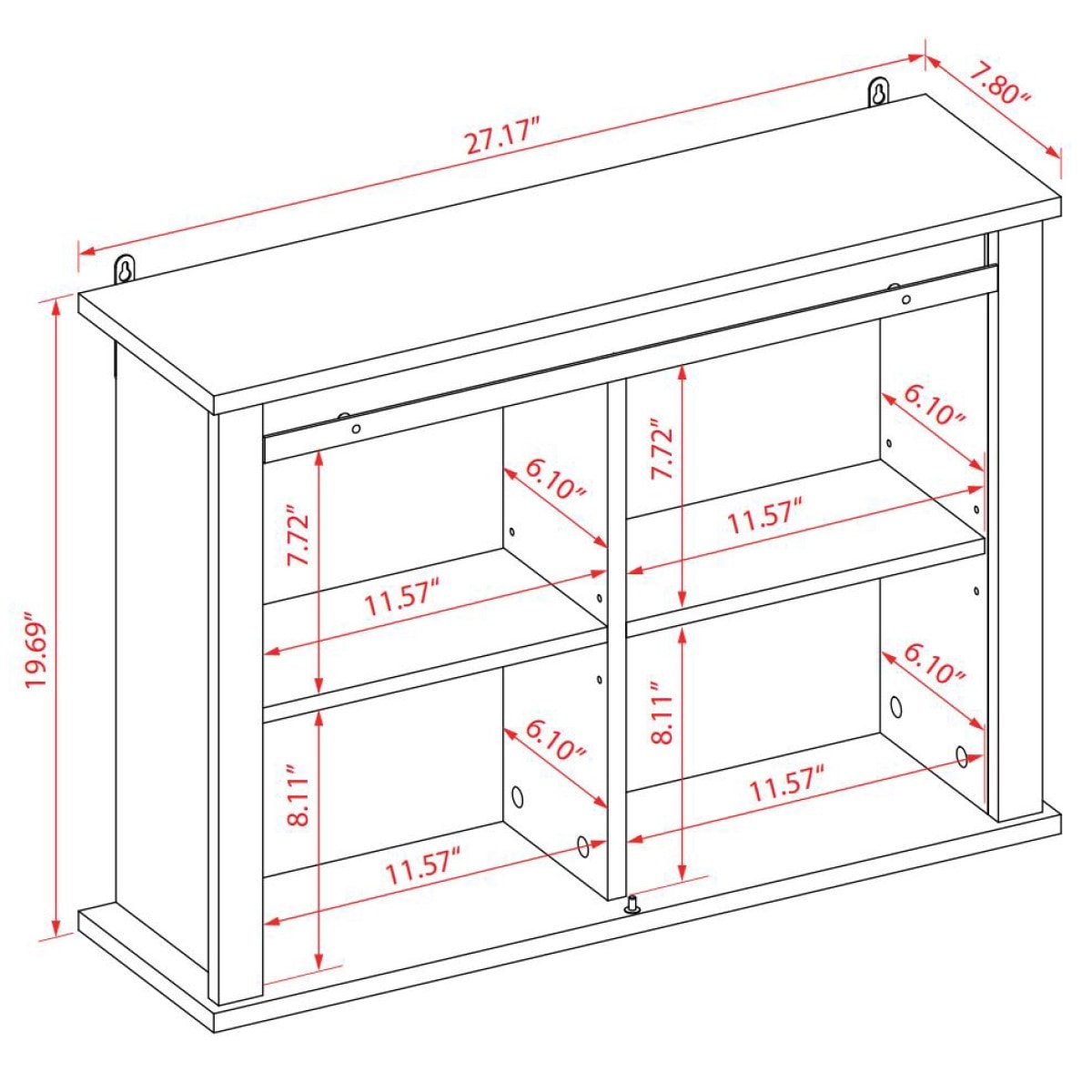 LuxenHome WHIF961 Bathroom-Wall-Cabinets - View #12