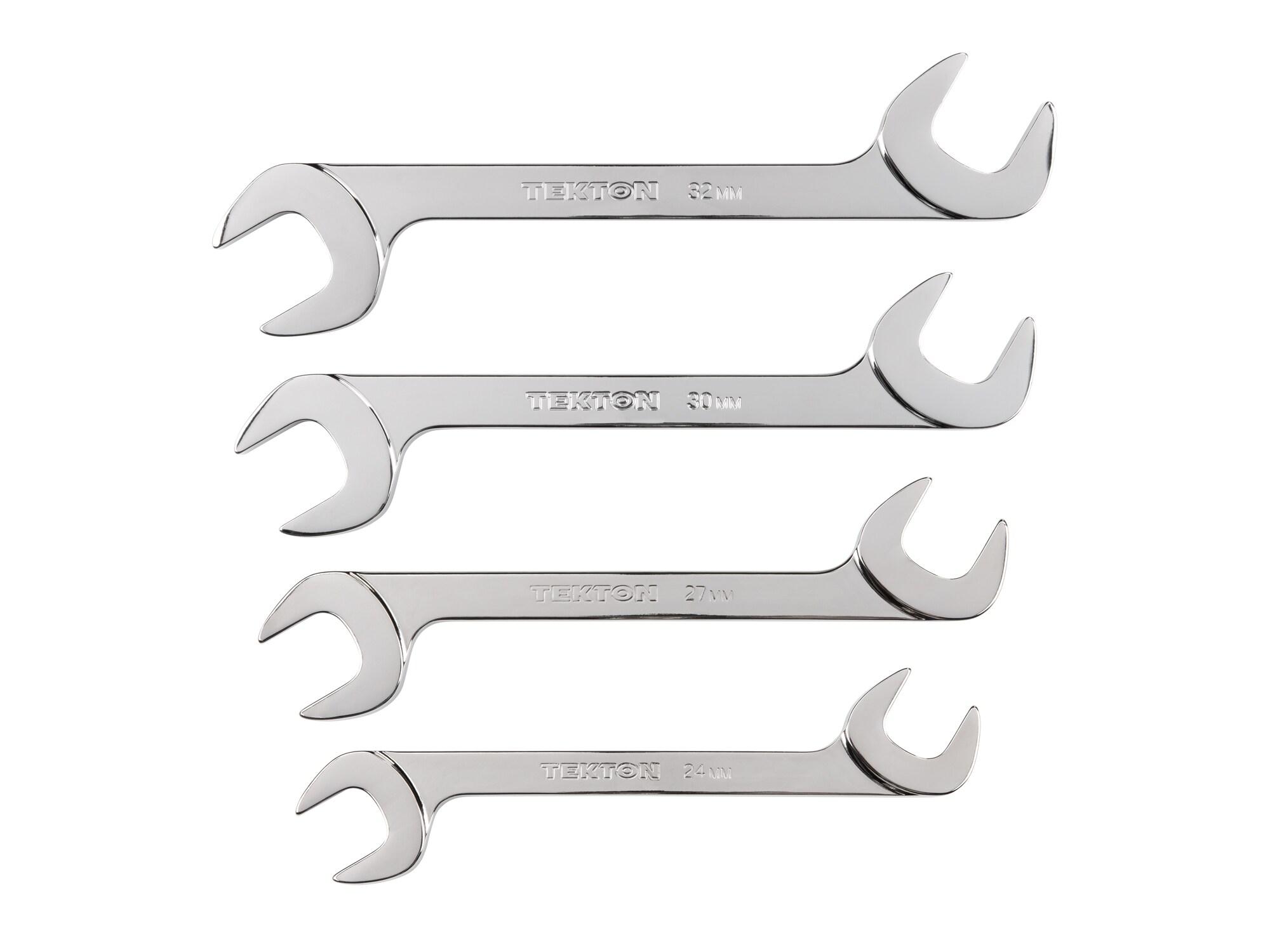 TEKTON 4-Piece Set Metric Angle Open End Wrench in the Combination Wrenches  & Sets department at