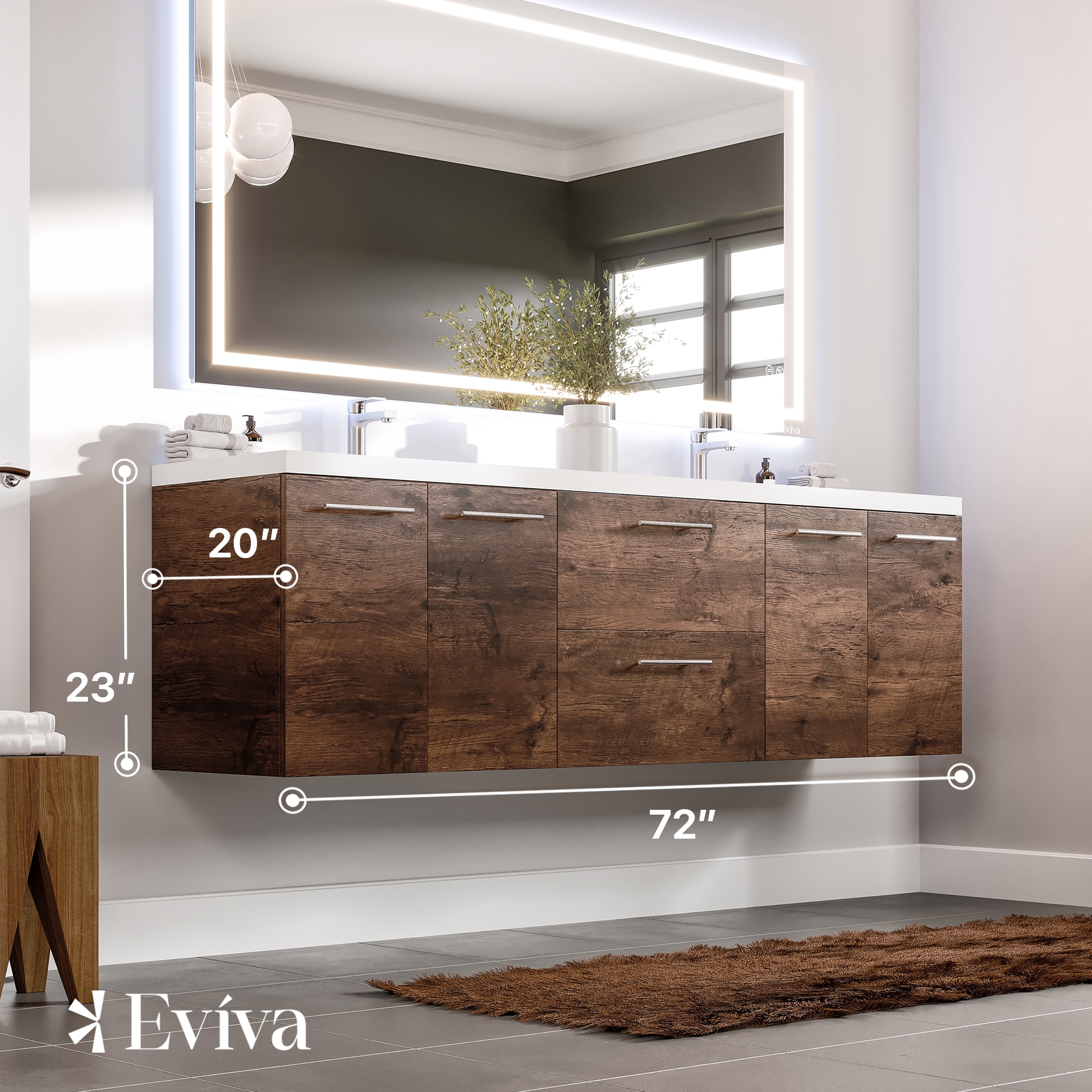 Eviva EVVN404-72RSWD Bath-Vanity-Combo - View #2