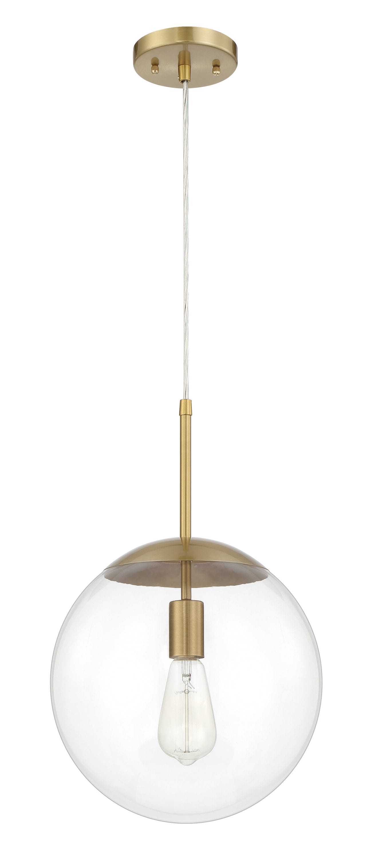 Craftmade 56892-SB Gaze Satin Brass Modern/contemporary Clear glass Globe Medium Hanging Pendant light