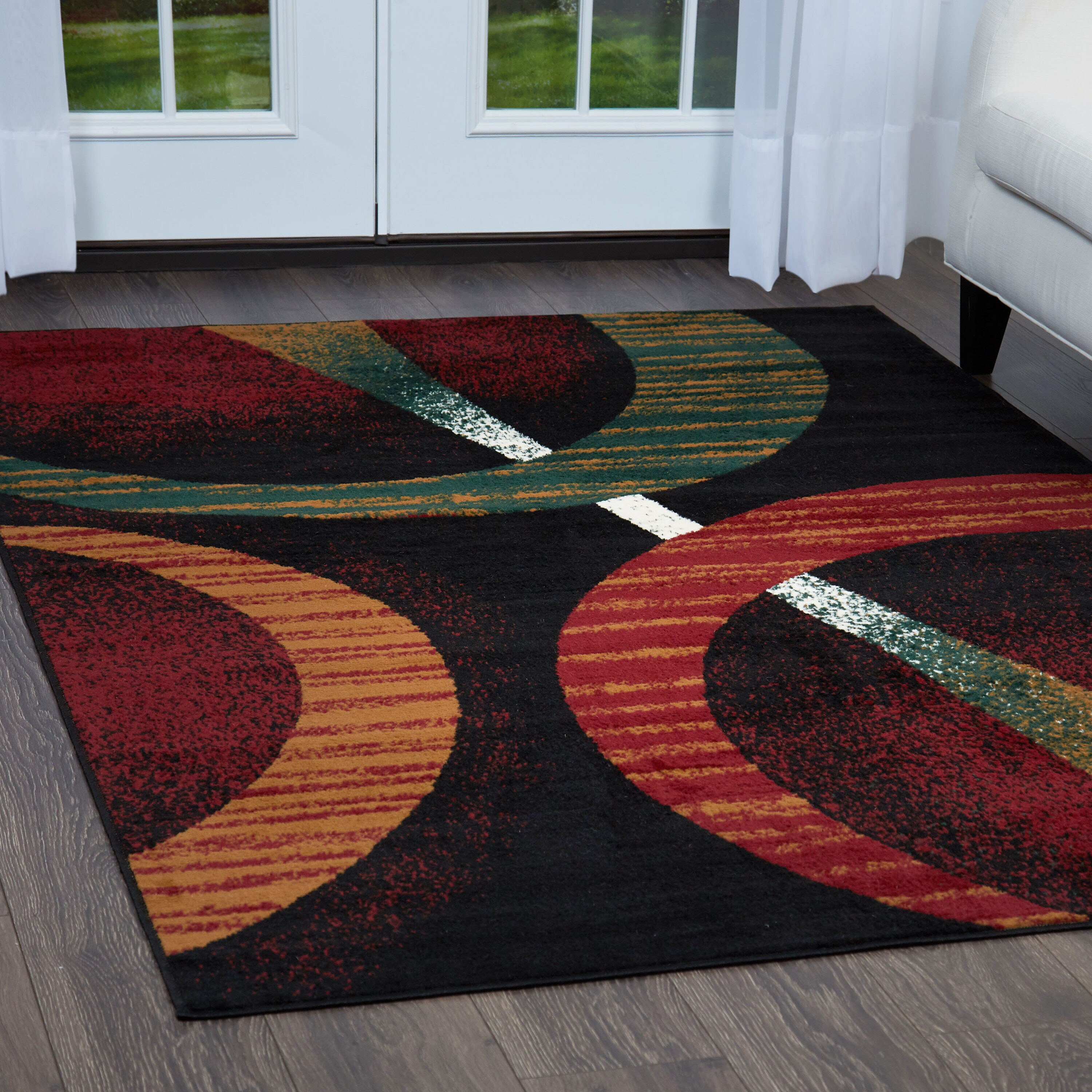 Home Dynamix Tribeca Slade Modern Area Rug, Abstract Brown/Red 39