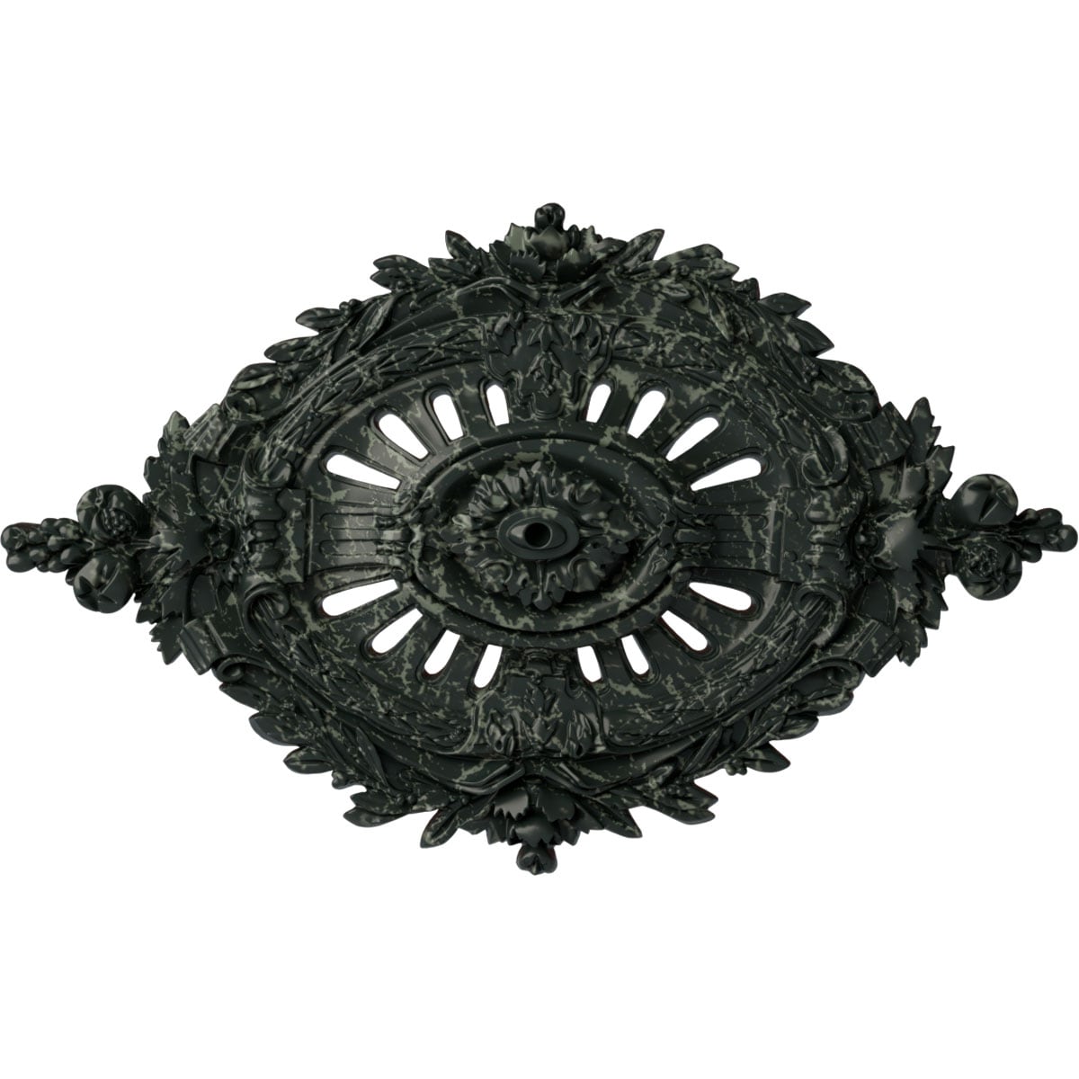 Ekena Millwork CM35X22ANPTC Antonio 22.5-in W x 35.5-in L Painted Turtle Crackle Polyurethane Whole Ceiling Medallion