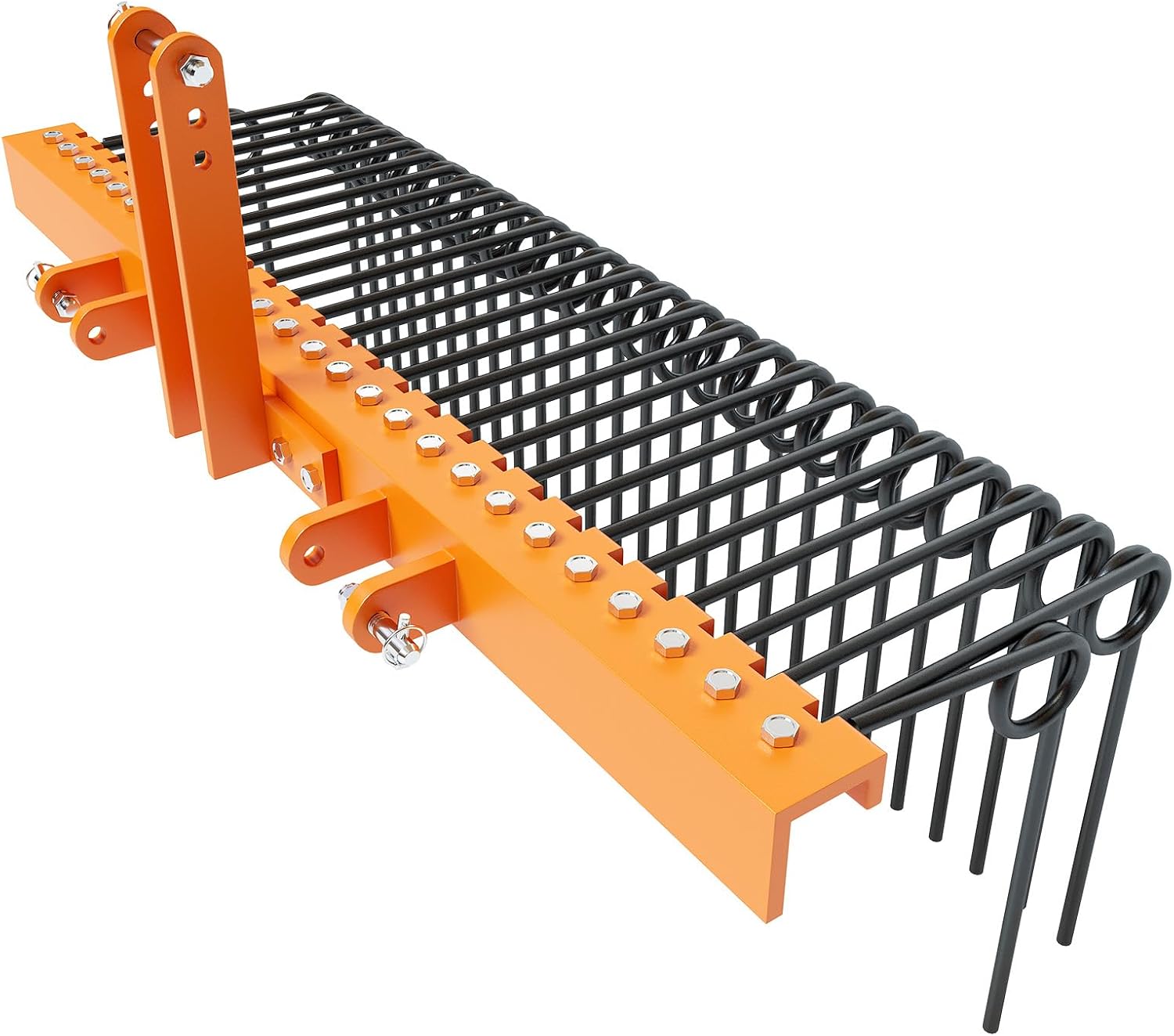 GAOMON 60 inch pine straw needle rake 3 point tow behind landscape rake ...