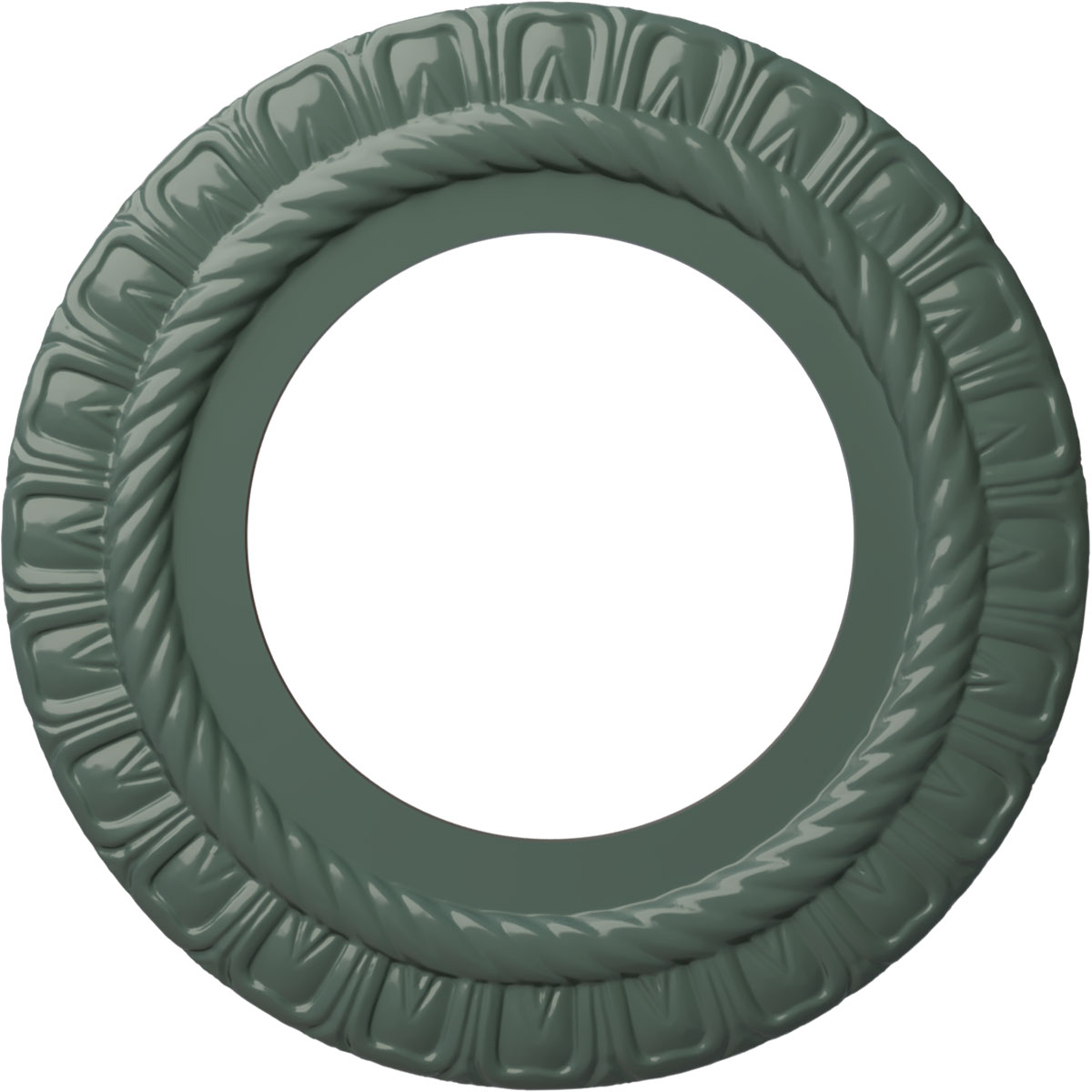 Ekena Millwork CM10CLCBF Claremont 10.625-in W x 10.625-in L Painted Cloud Burst Polyurethane Whole Ceiling Medallion