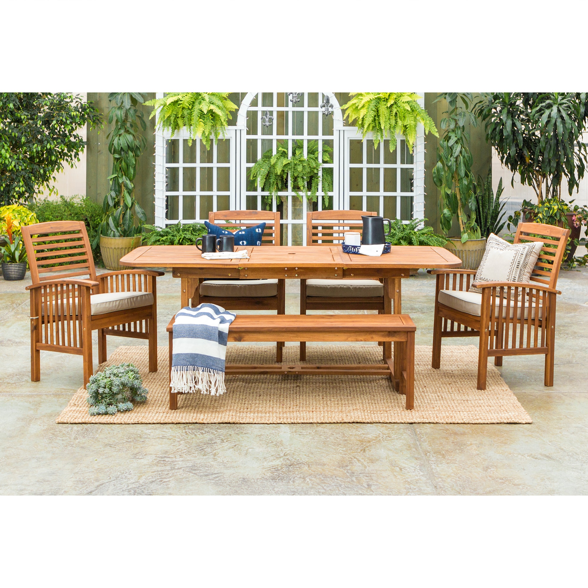 Walker Edison LWW6SBR Patio-Dining-Sets - View #2