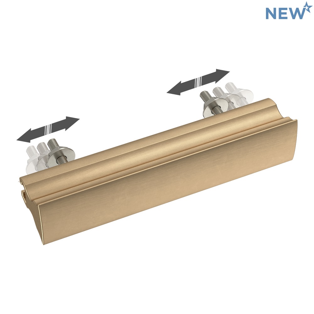 Brainerd P42958W-CZ-CP Casual Column Adjusta-Pull 1-in To 4-in Center to Center Champagne Bronze Adjustable Rectangular Handle Drawer Pulls