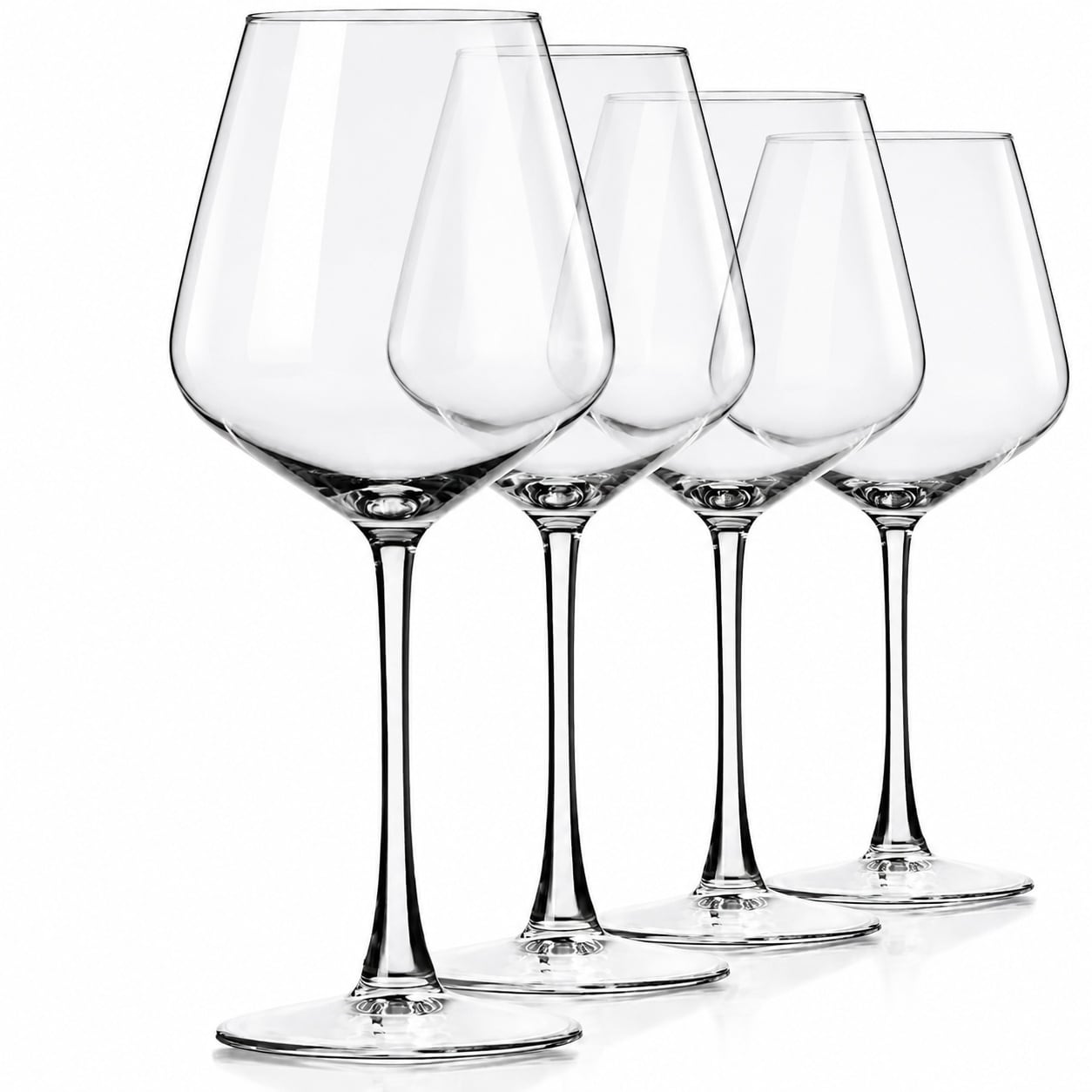 Aoibox  Set of 4 Hand Blown Red Wine Glasses 16 oz Burgundy Style Stemware for Weddings and Gift Giving Events