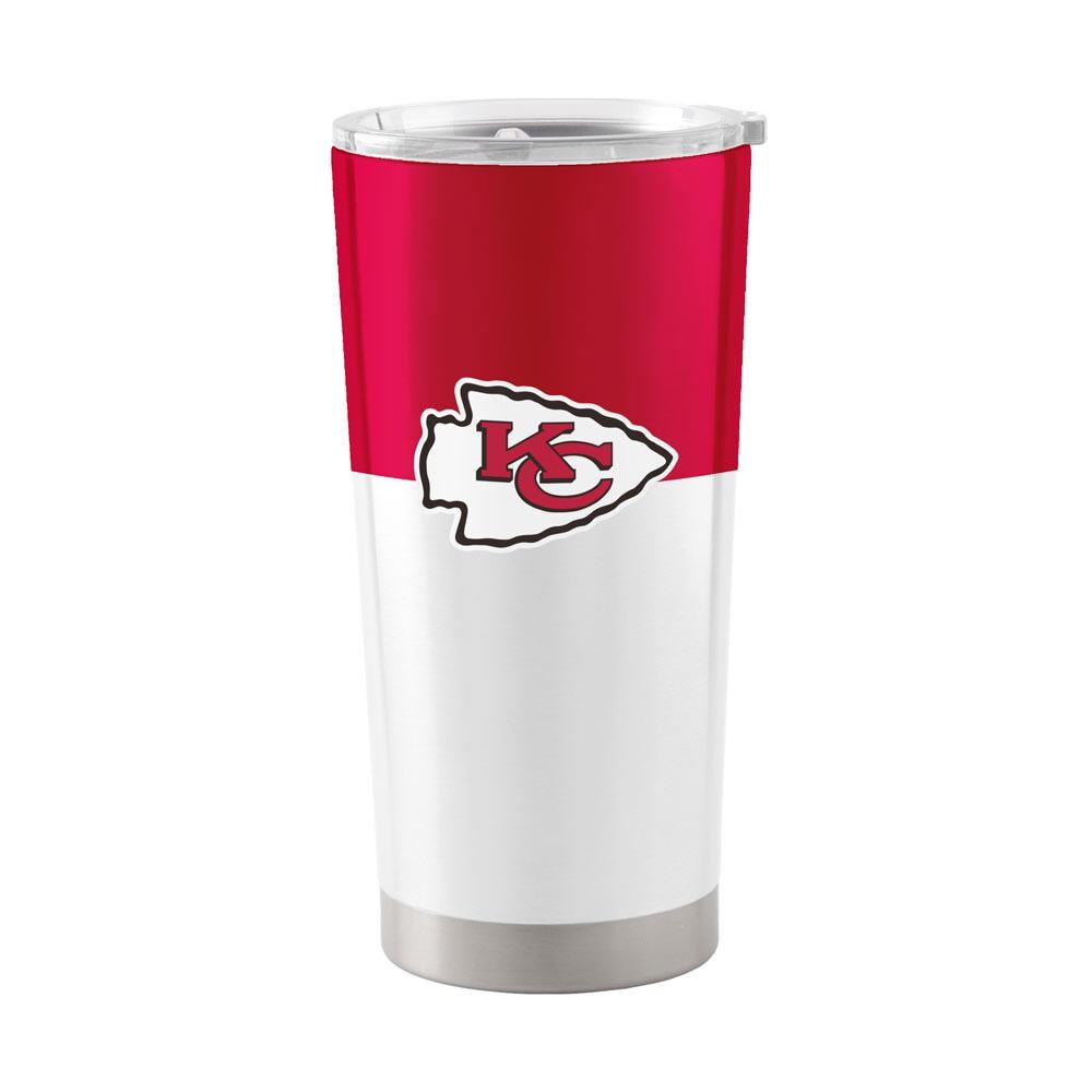 Logo Brands Kansas City Chiefs 20-fl oz Stainless Steel White Cup Set of: 1  at