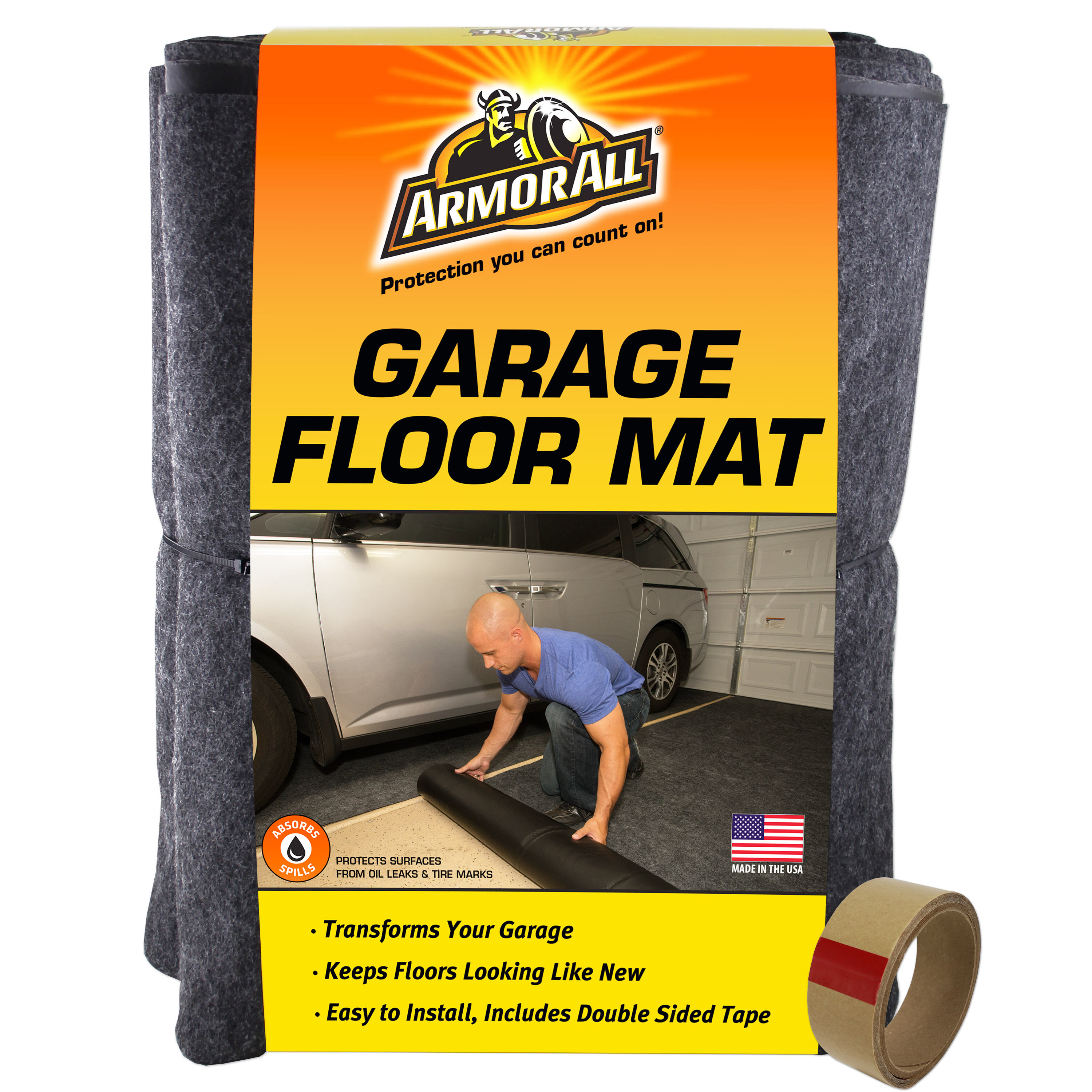 Armor All 17-ft x 7-1/3-ft x 130-mil T Polyester Garage Flooring Roll  (124.67-sq ft) in the Garage Flooring Rolls department at