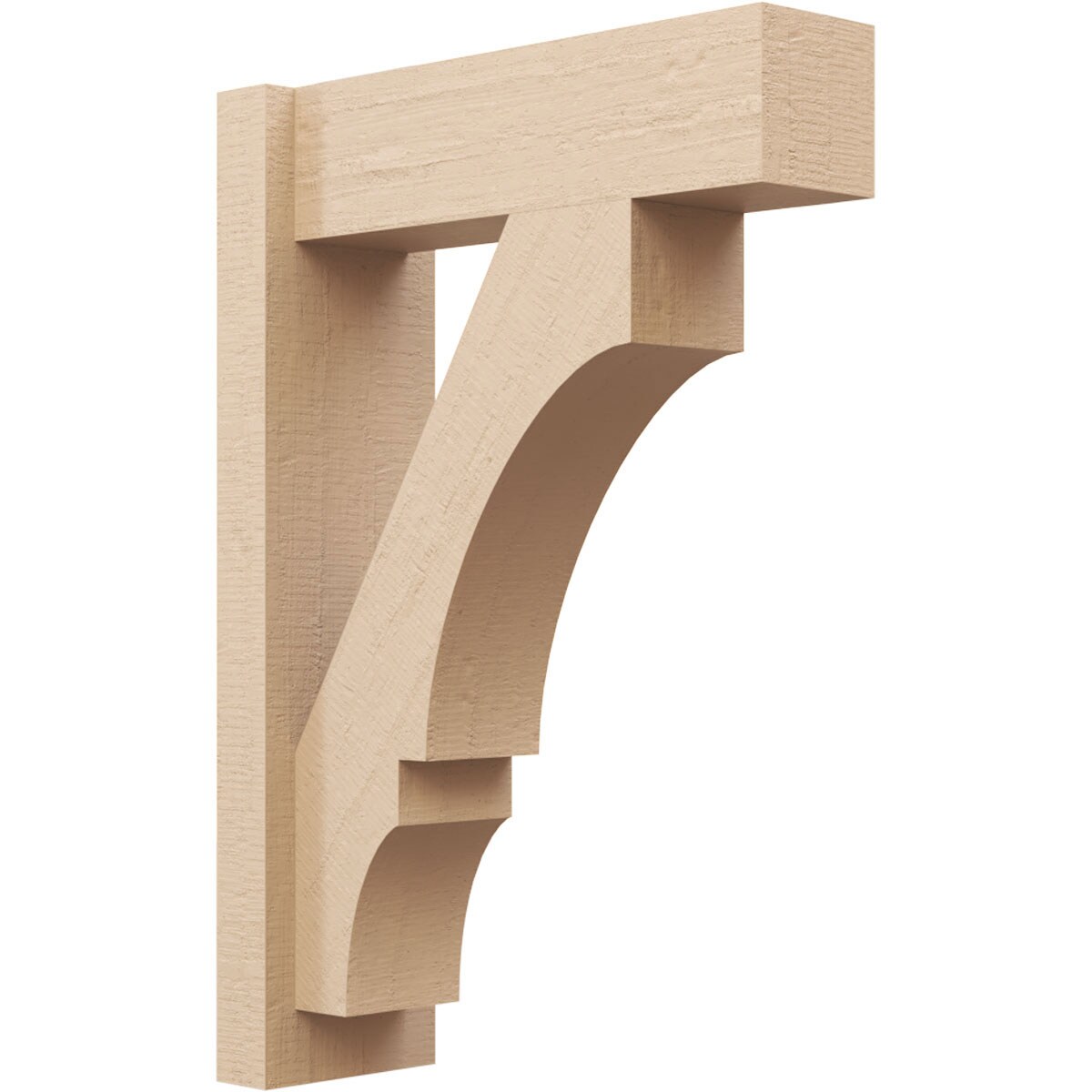 Ekena Millwork 2131239 Timberthane Rough Cedar Faux Wood Balboa Block Outlooker 6-in W x 18-in D x 26-in H Primed Tan