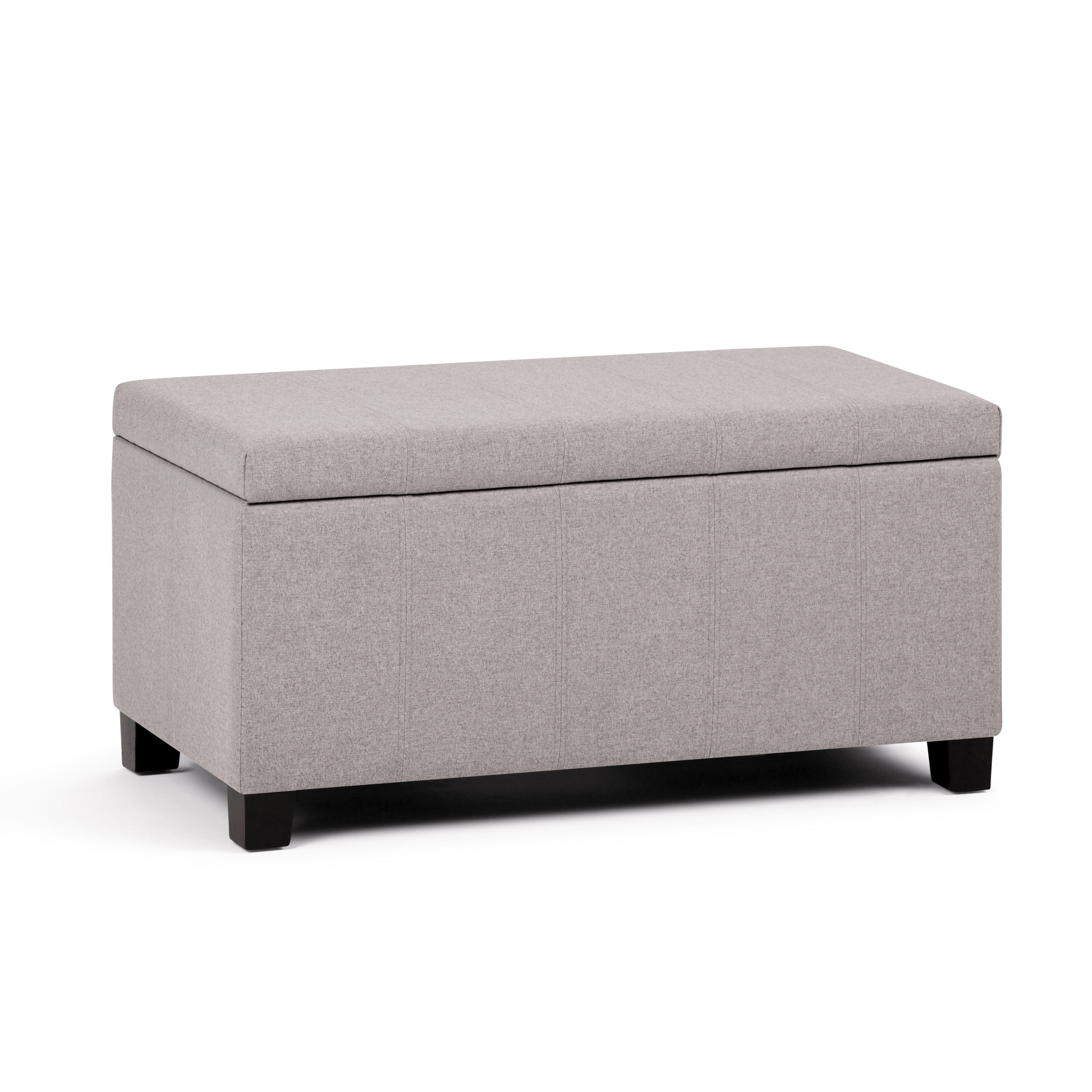 Simpli Home Milltown Ottoman Bench, Gray