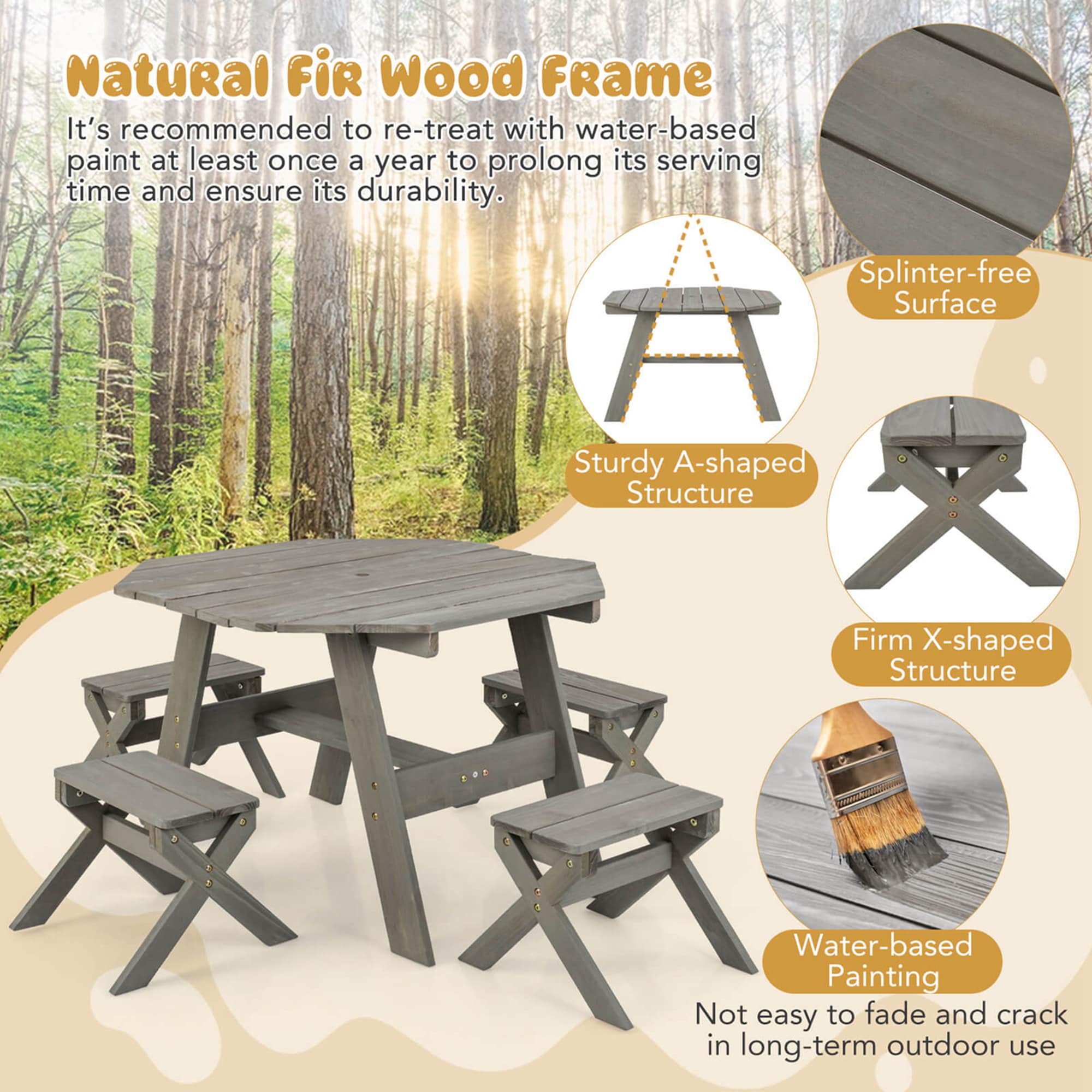 Costway HCST02805 Accent-Table-Sets - View #6