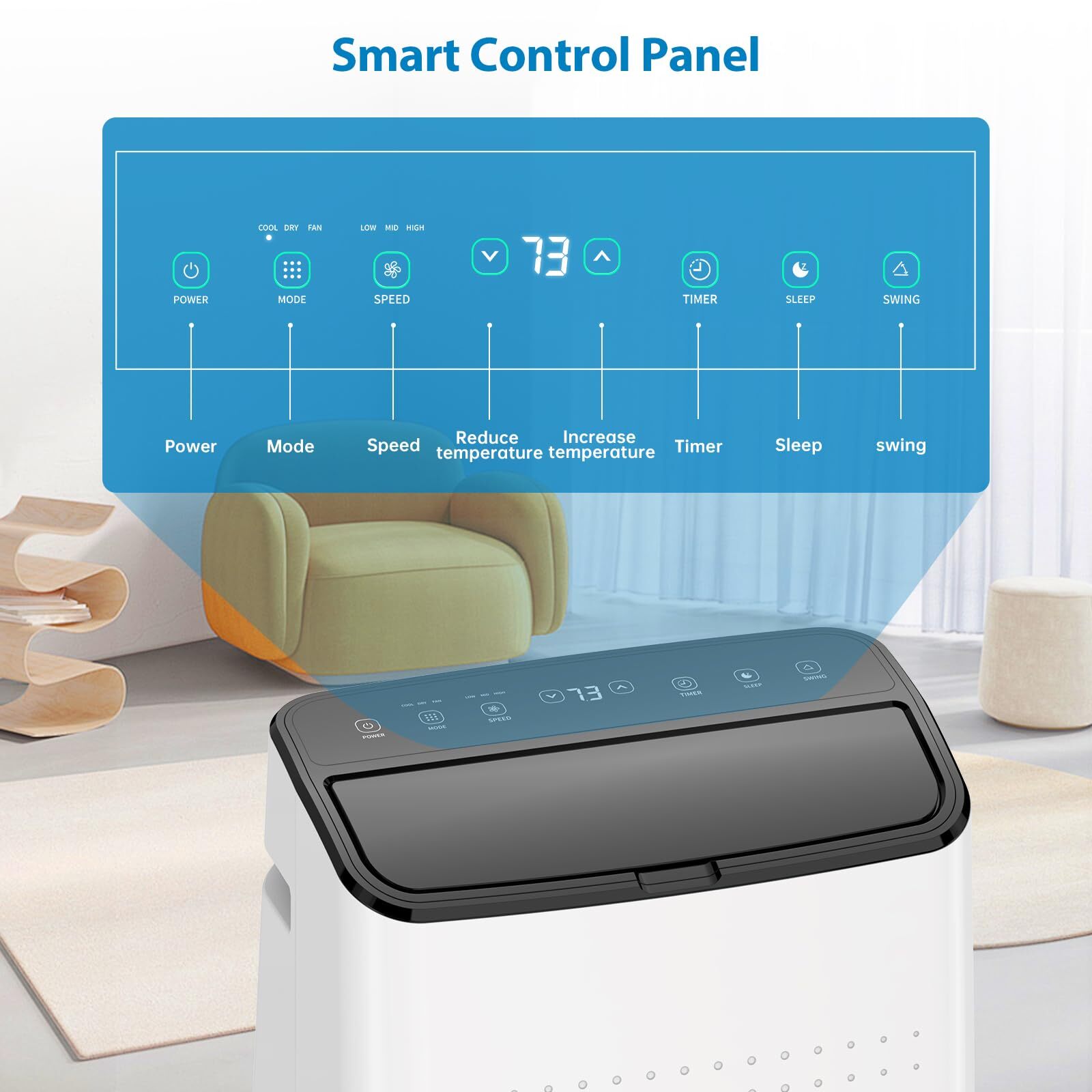 GarveeLife 14000 BTU 4 in 1 Portable Air Conditioner 750 Sq Ft Cooling Dehumidifier Fan Sleep Mode Quiet 24H Timer Remote Control Window Kit Sansujyuku sansujyuku.com