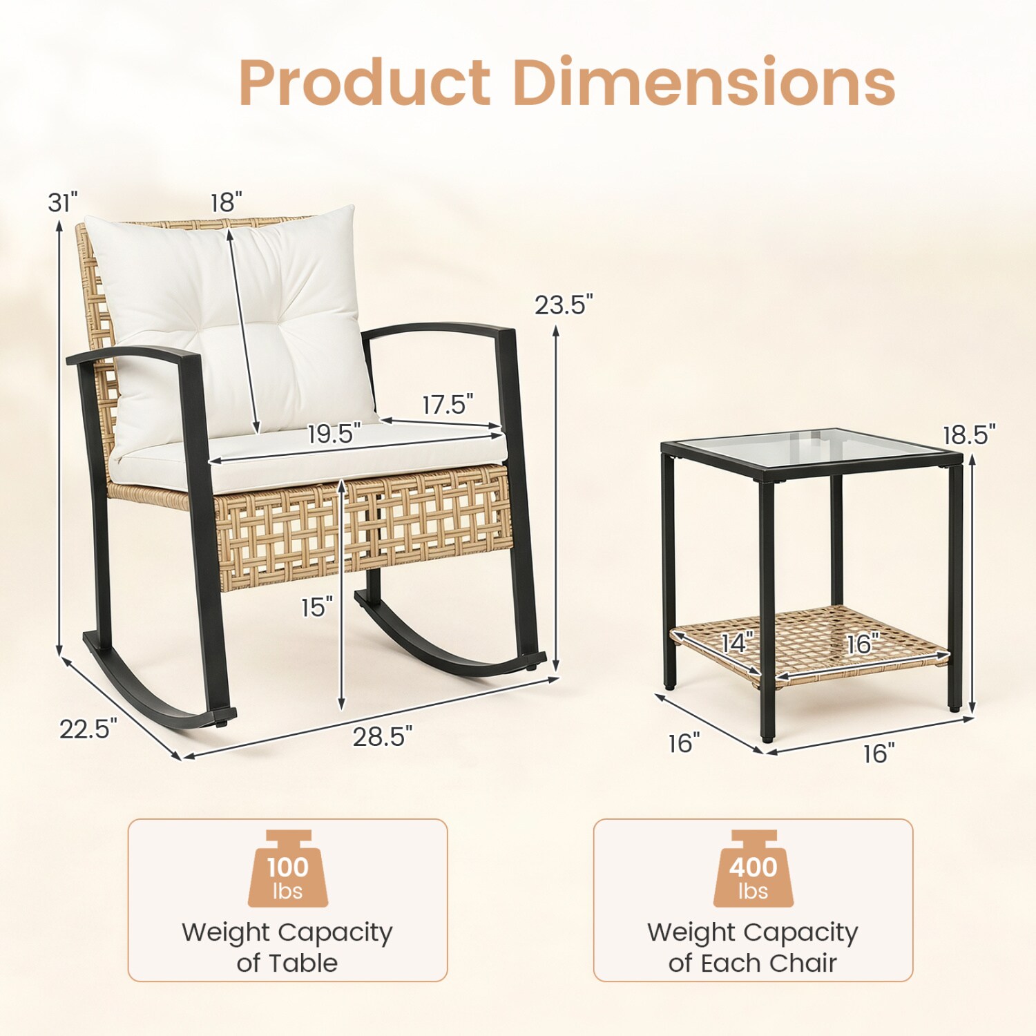 Slickblue D-CO-HW80067WH Patio-Conversation-Sets - View #7