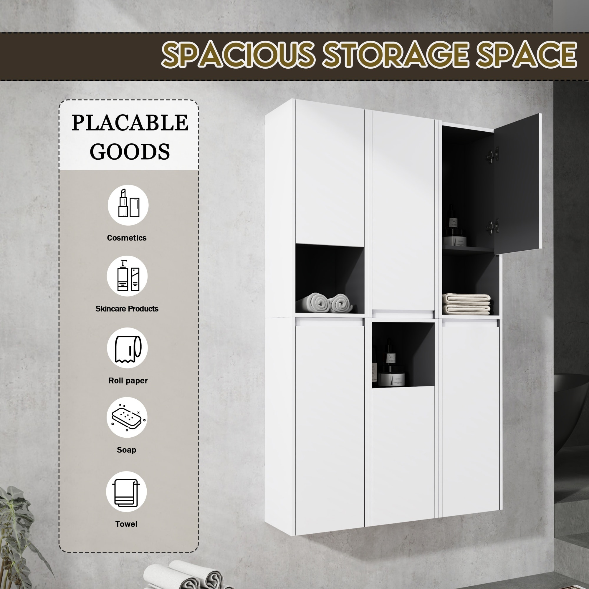 Vanityfus VF-GL-00283 Bathroom-Wall-Cabinets - View #8