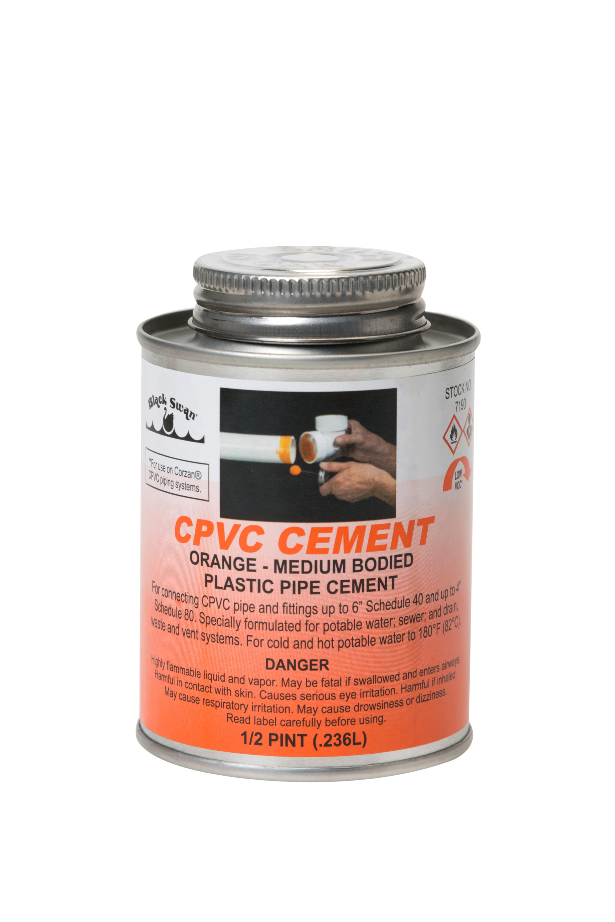 Black Swan Manufacturing Company 07190 Black Swan 8-fl oz CPVC cement