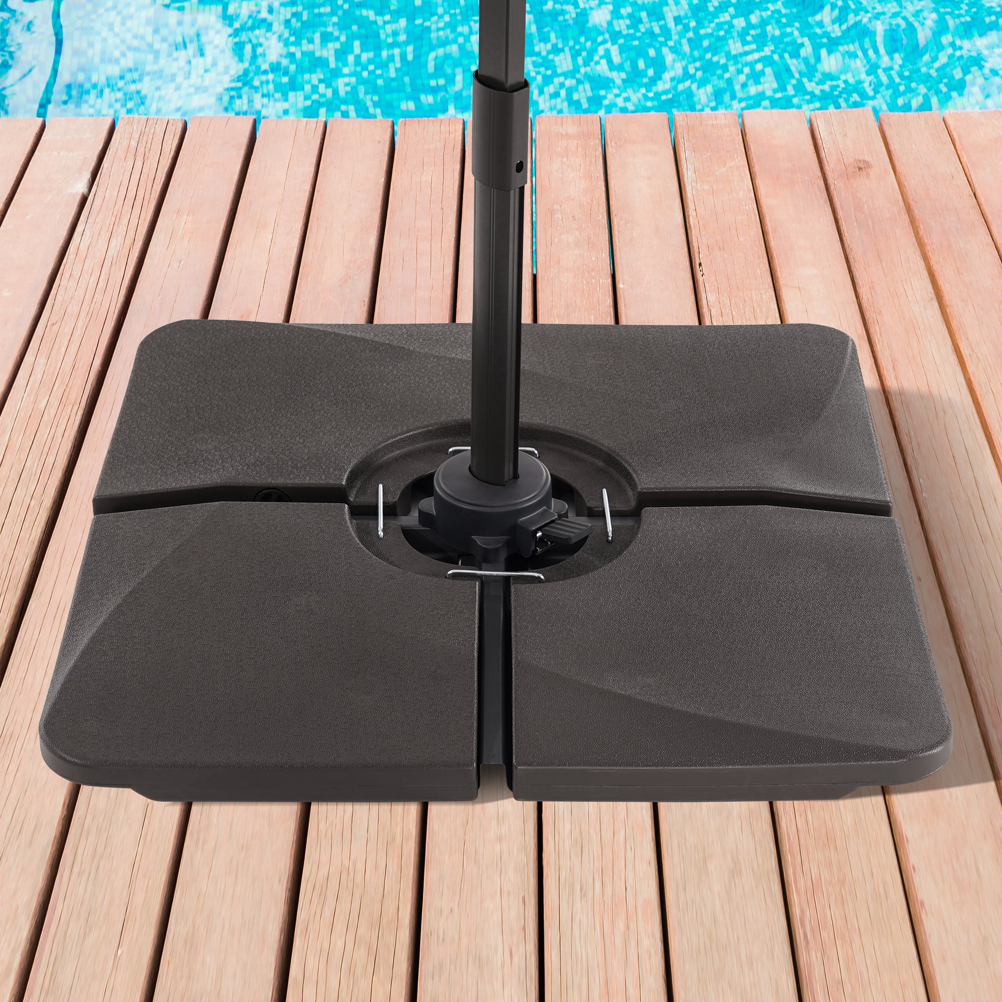 Sonkuki SD-180BN Umbrella Base Dark Brown Patio Umbrella Base