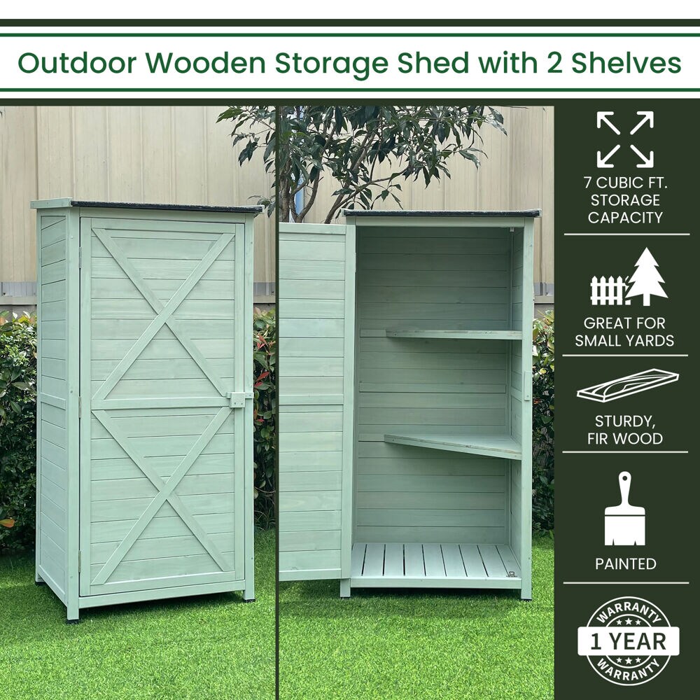 Hanover 1-ft x 2-ft Lean-to Style Wood Outdoor Storage Shed (Floor ...