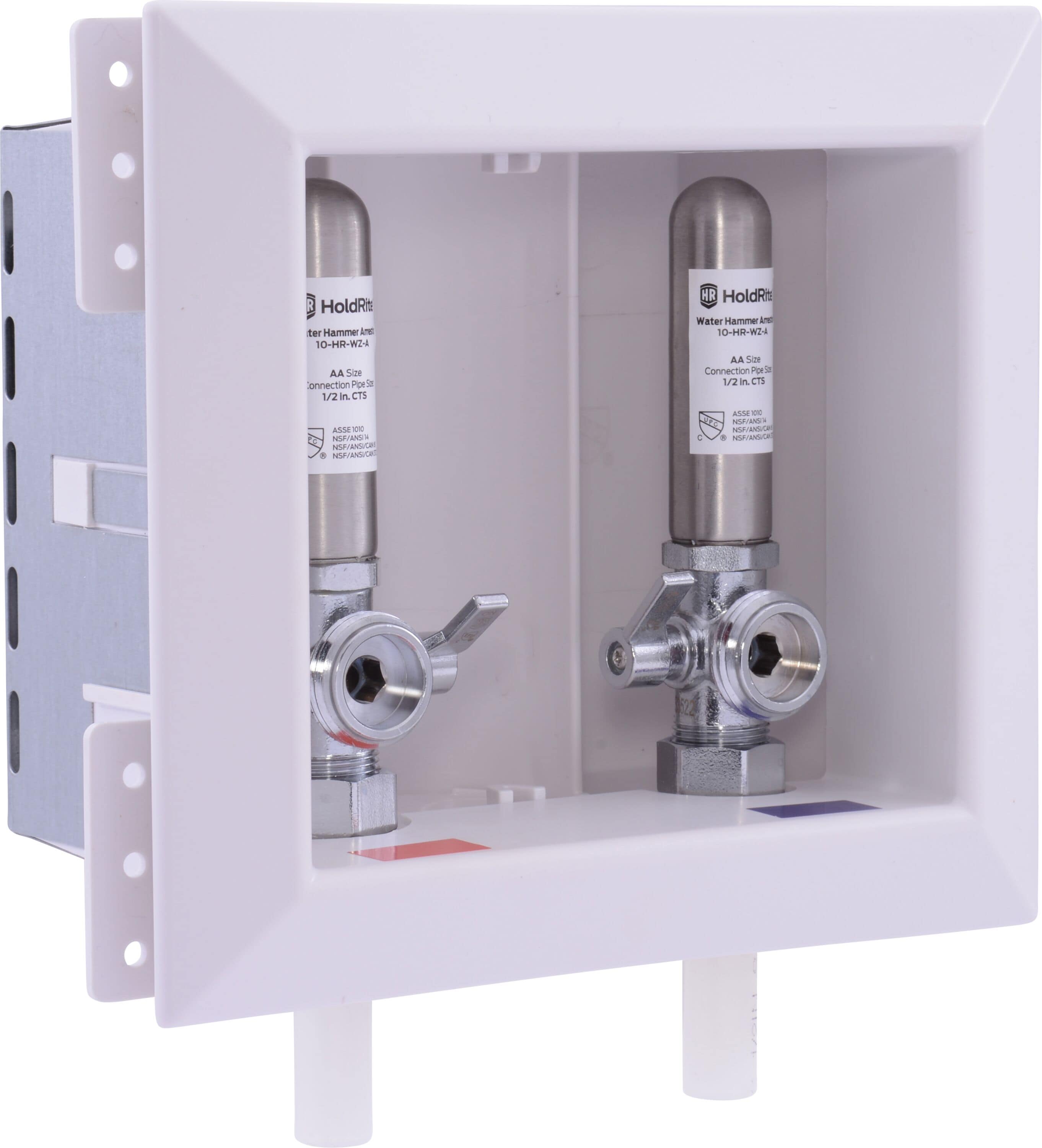 HoldRite HR-WRA-P Quarter turn ball valve PEX Washing machine Outlet Box