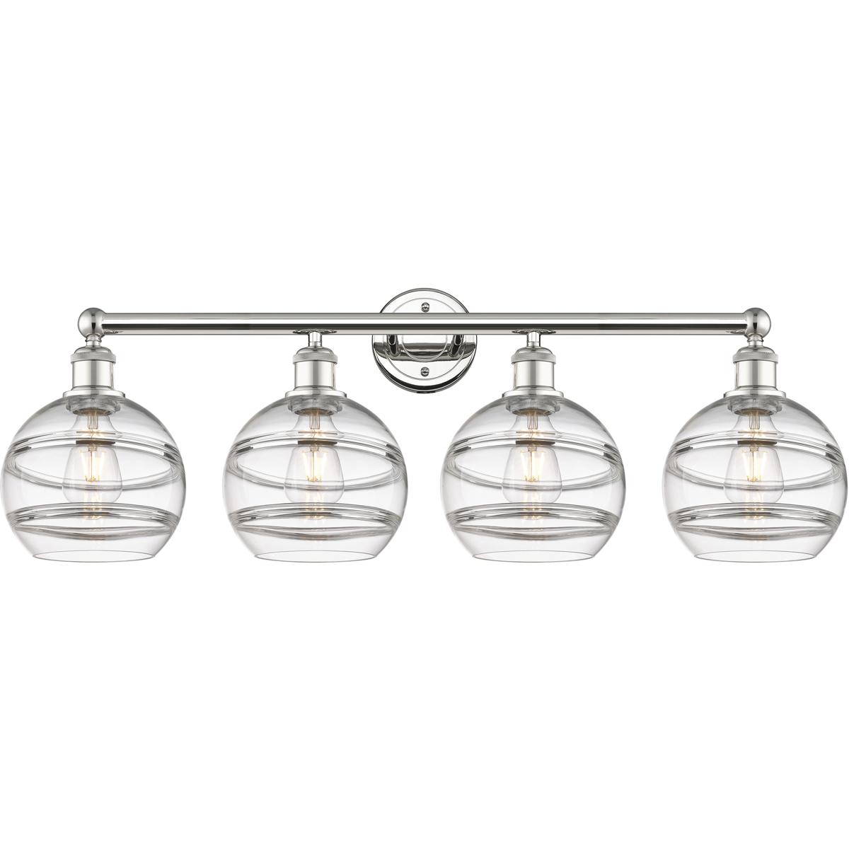 Innovations Lighting 2671239 616-4W-PN-G556-8CL Edison Rochester Bathroom Vanity Light