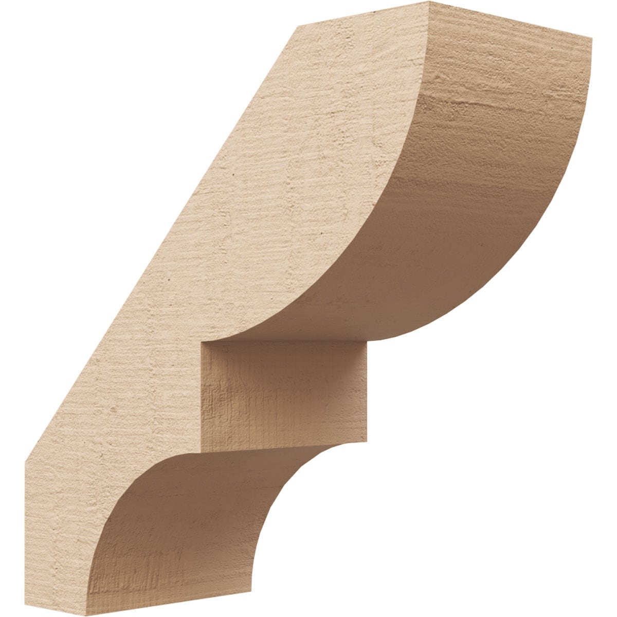 Ekena Millwork BRCUR05X12X12RIDRCPR 5-in x 12-in x 12-in Primed Urethane Ridgewood Rough Cedar TimberThane Knee Brace