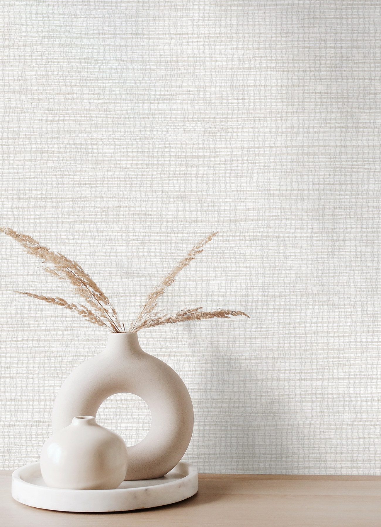 Advantage Alton Off White Faux Grasscloth Wallpaper in the Wallpaper ...