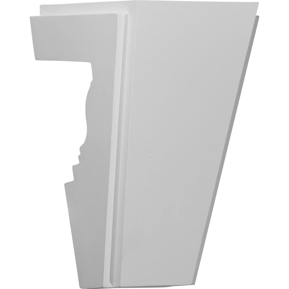 Ekena Millwork KEY08X14X08CH Chesterfield 8-in x 8-in Primed Urethane Keystone Entry Door Casing Accent