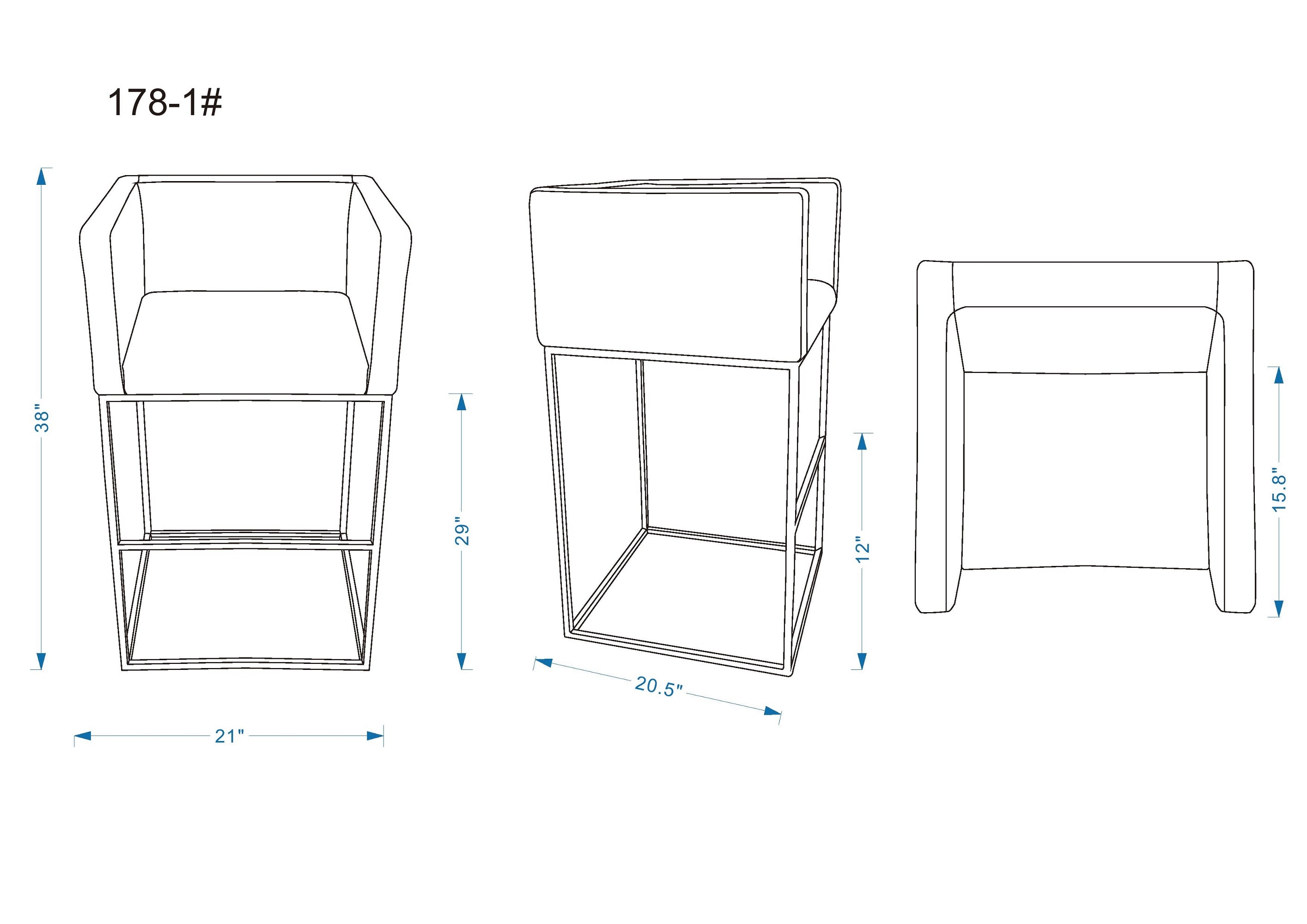 Manhattan Comfort 2-BS018-CR stools - View #3