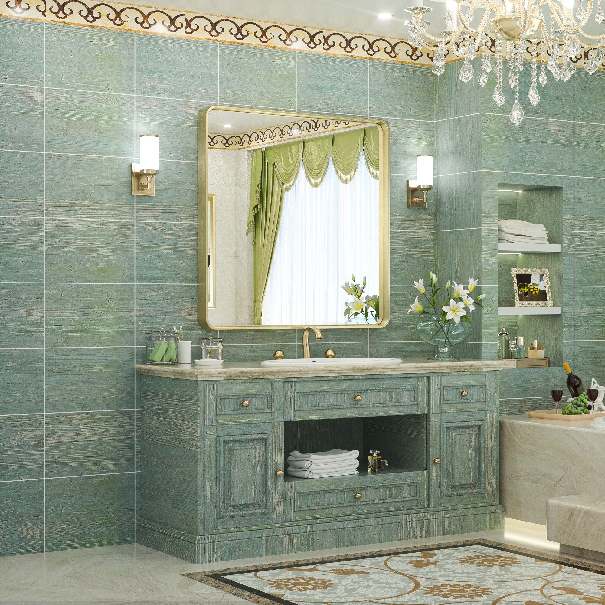 Keonjinn LW-JZ-JSKYJ-9191-GD Decor-Mirrors - View #2