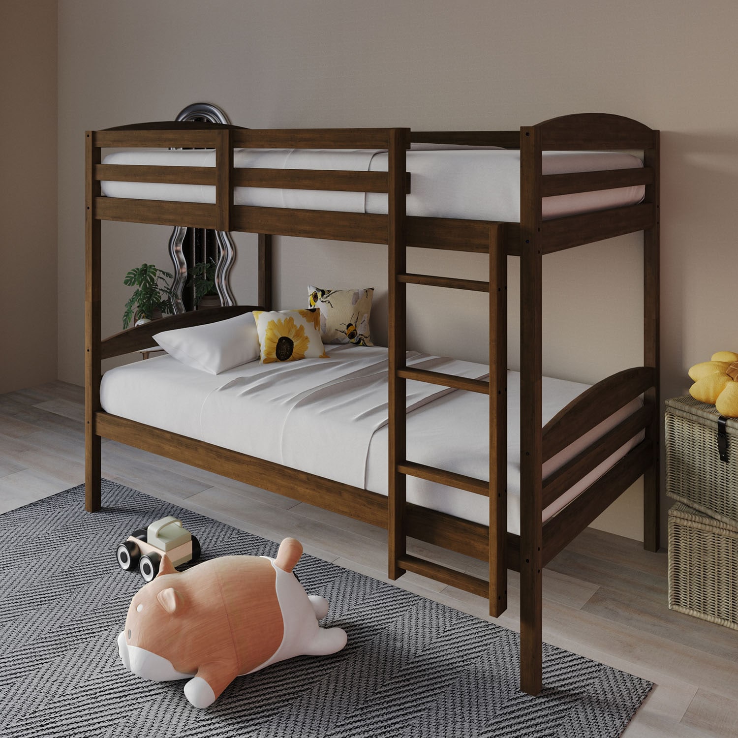 ChaletPosh C213TTBB-WN-WD Walnut Twin over twin Bunk Bed
