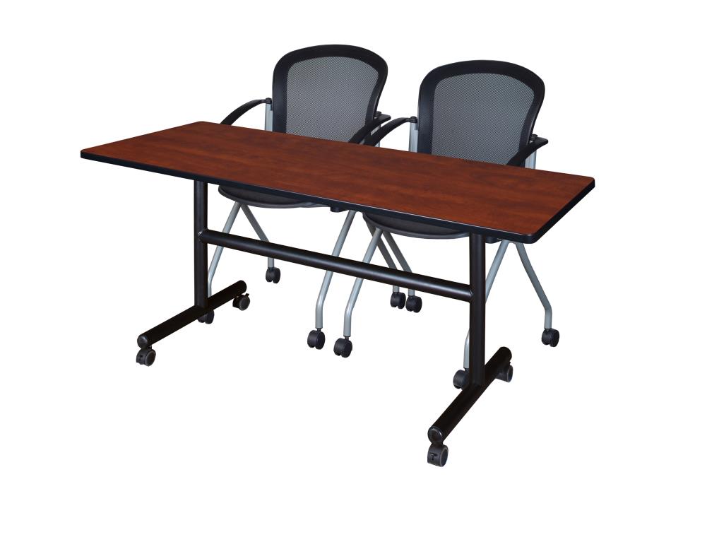 Regency MKFT6030CH23BK Training Red 4-Person Training Table (60-in W x 29-in H)