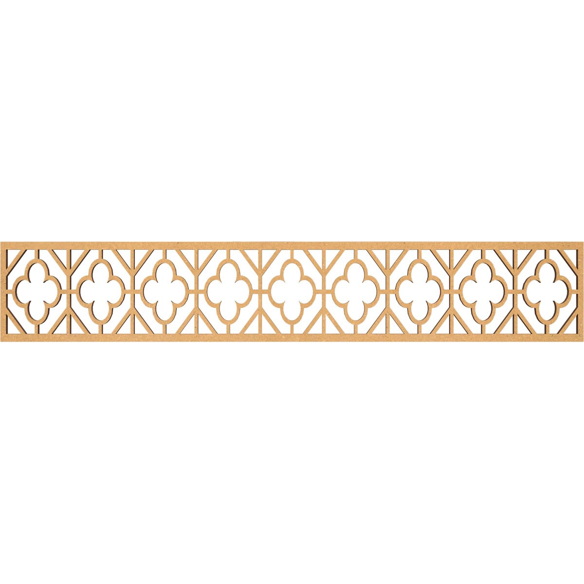Ekena Millwork MLDB08X46HAZMF Hazelton Fretwork Flat Trim 8-in x 3.89-ft Brown Unfinished 2157747 Pierced Wall Panel Moulding