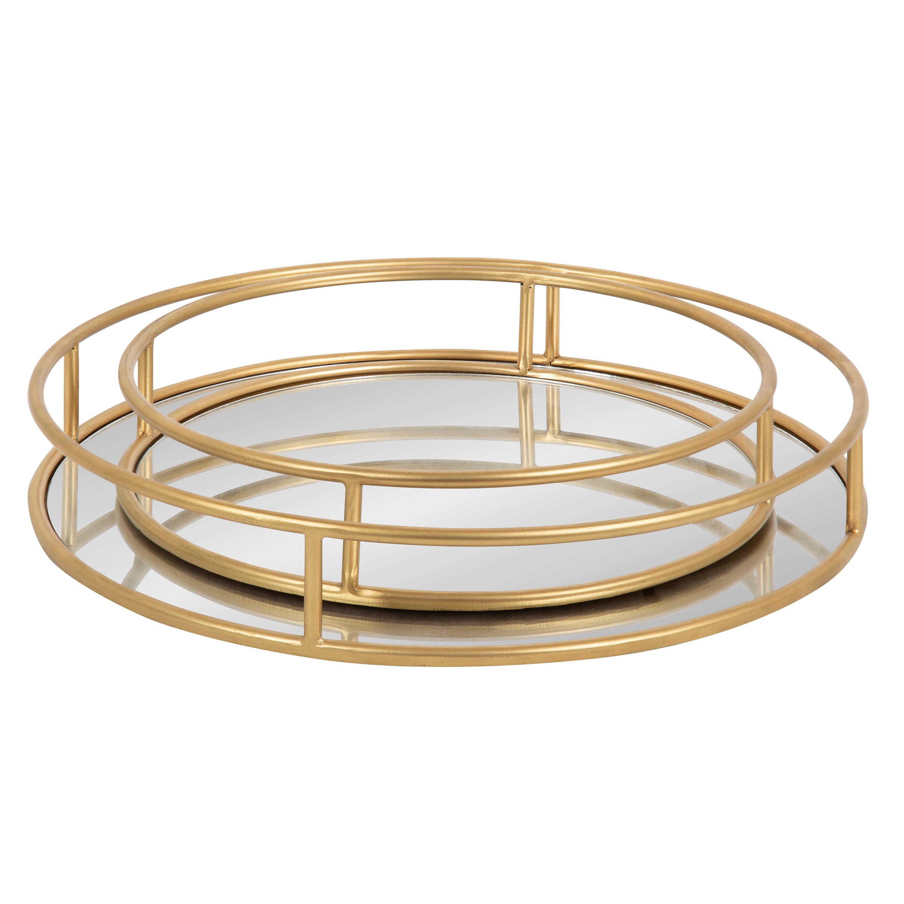 Kate and Laurel 2.2-in x 14-in Gold Serving Tray at Lowes.com