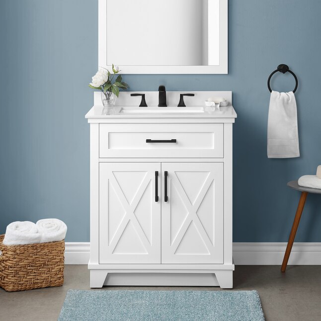 Allen Roth Oliver 30 In White, Allen And Roth Vanity 30