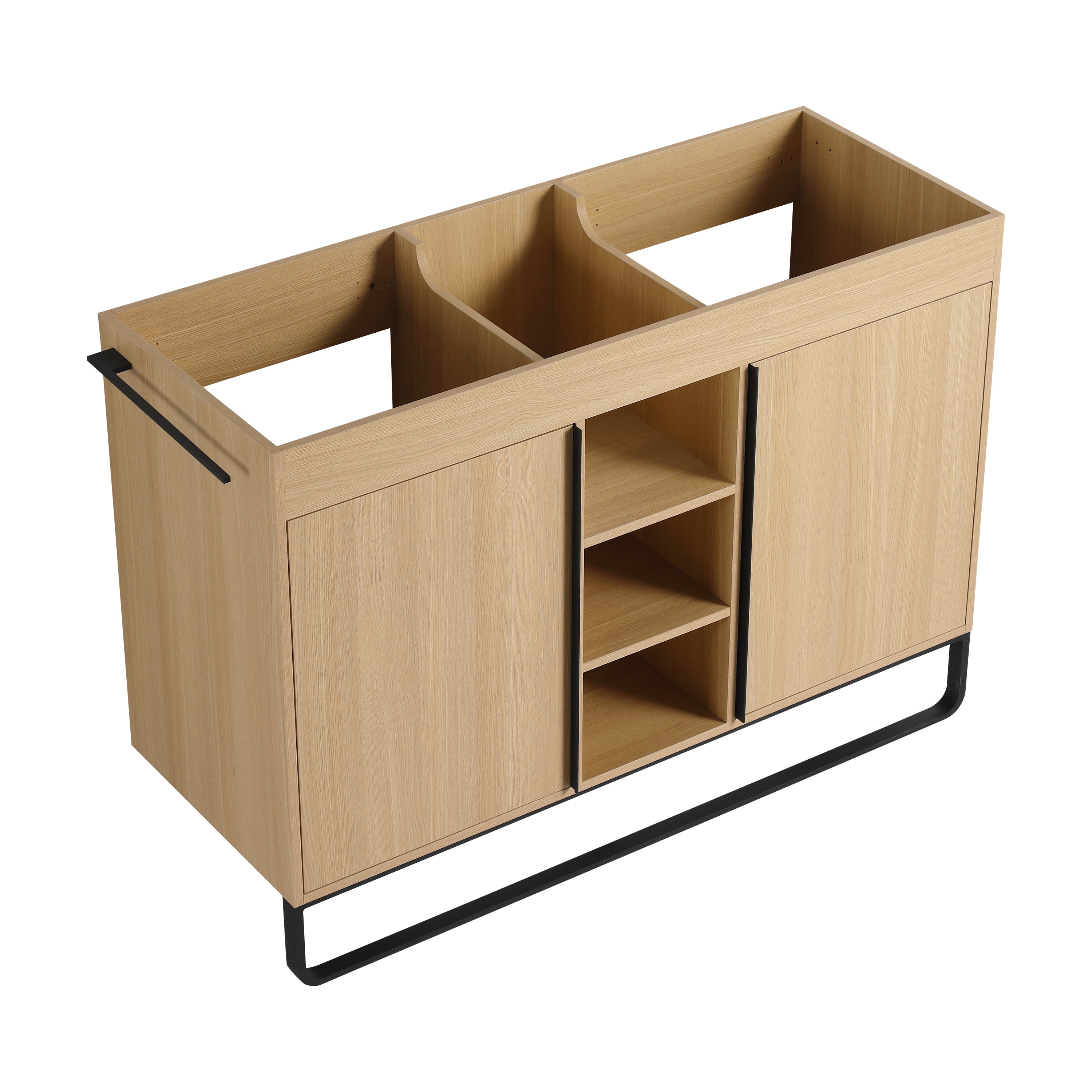 Xspracer 47.06-in Light Oak Finish Bathroom Vanity Base Cabinet without Top (Assembly Required)