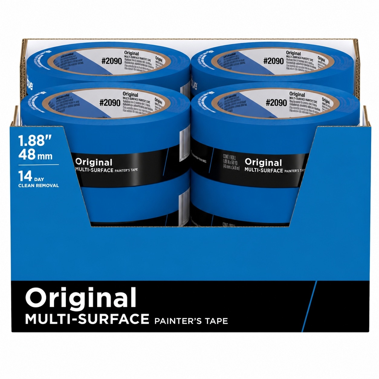 Misopily  Painter Tape 1.88 Inches by 60 Yards 12 Rolls Blue Multi Surface Adhesive Tape for Indoor and Outdoor Use durable home and garden