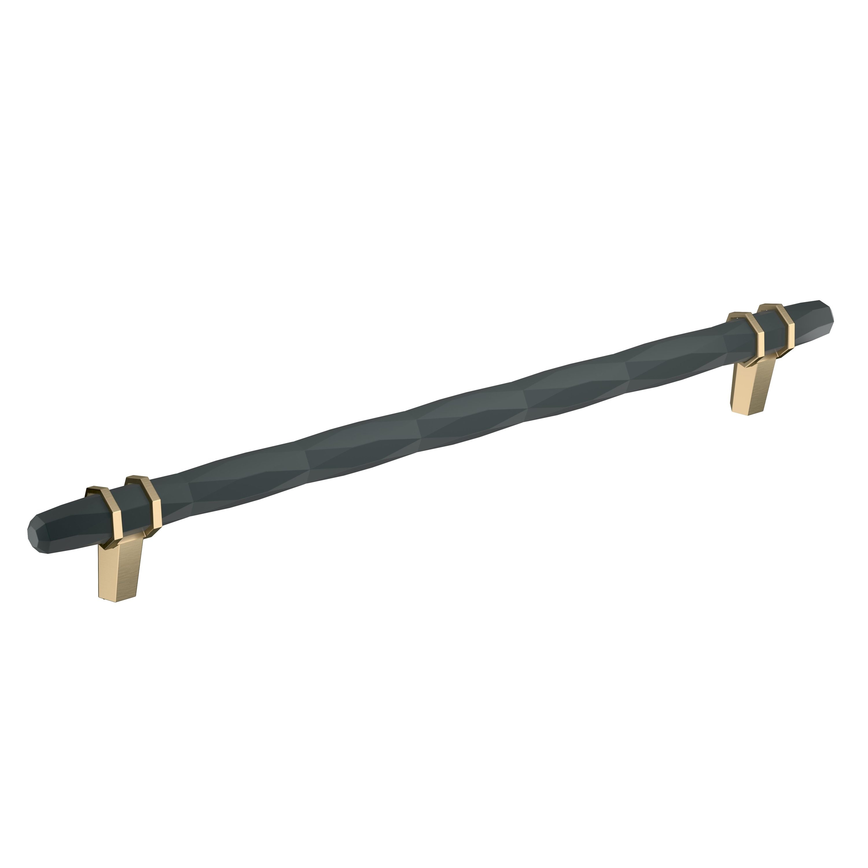 Amerock BP36664BBRBBZ London 10-1/16-in , 256mm Center to Center Black Bronze/Golden Champagne Cylindrical Bar