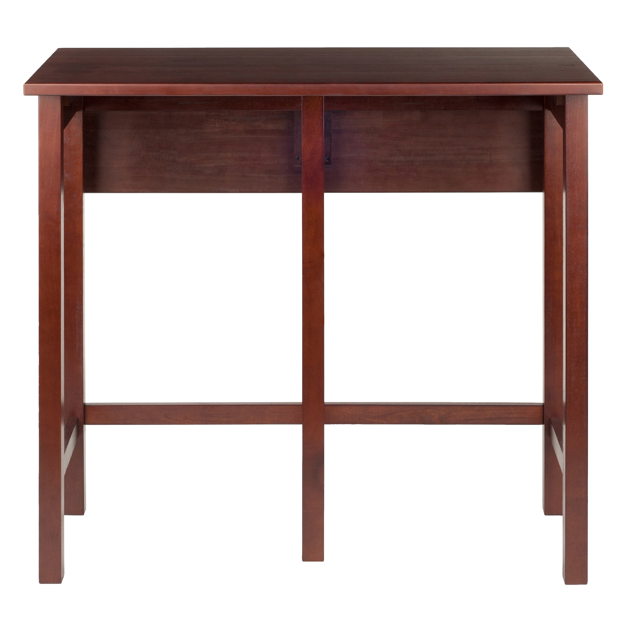 Antique Walnut Extendable Bar-Height Dining Table with Leaf