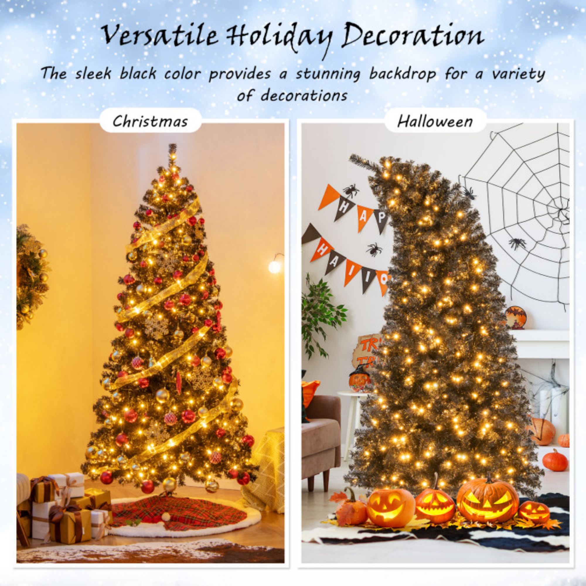 WELLFOR CR-K-M0742WH Artificial-Christmas-Trees - View #5