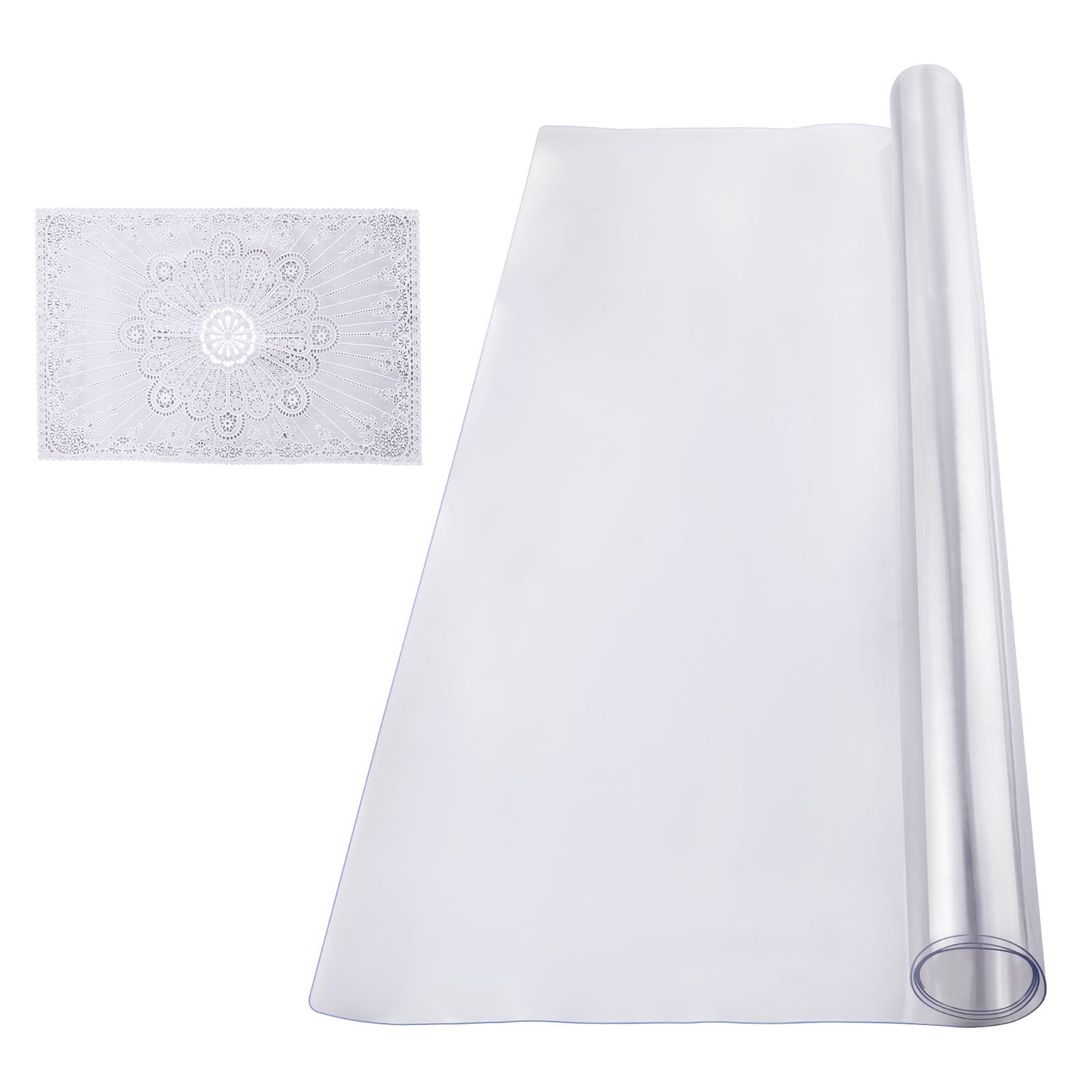 GIVIMO 36-in by 48-in 1.5-mm PVC Table Cover and Clear Rectangle Tablecloth Desk Mat with Waterproof Wipe-Clean Surface for Office #LW038GIVSS434