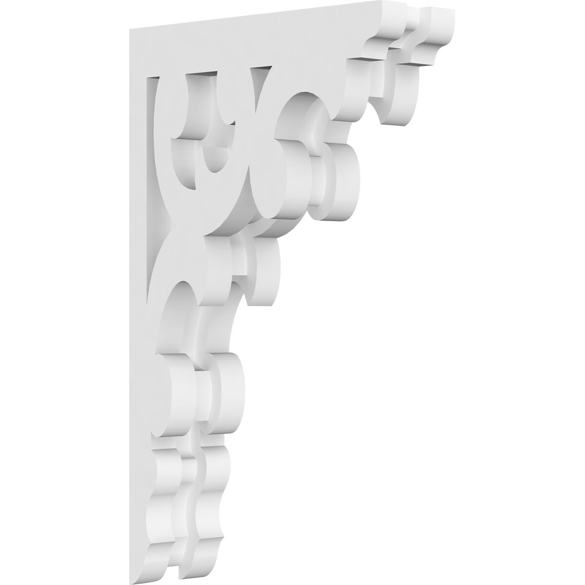 Ekena Millwork CORP01X06X10VI 1.875-in x 6-in x 10-in Vienna Unfinished White PVC Paintable Corbel