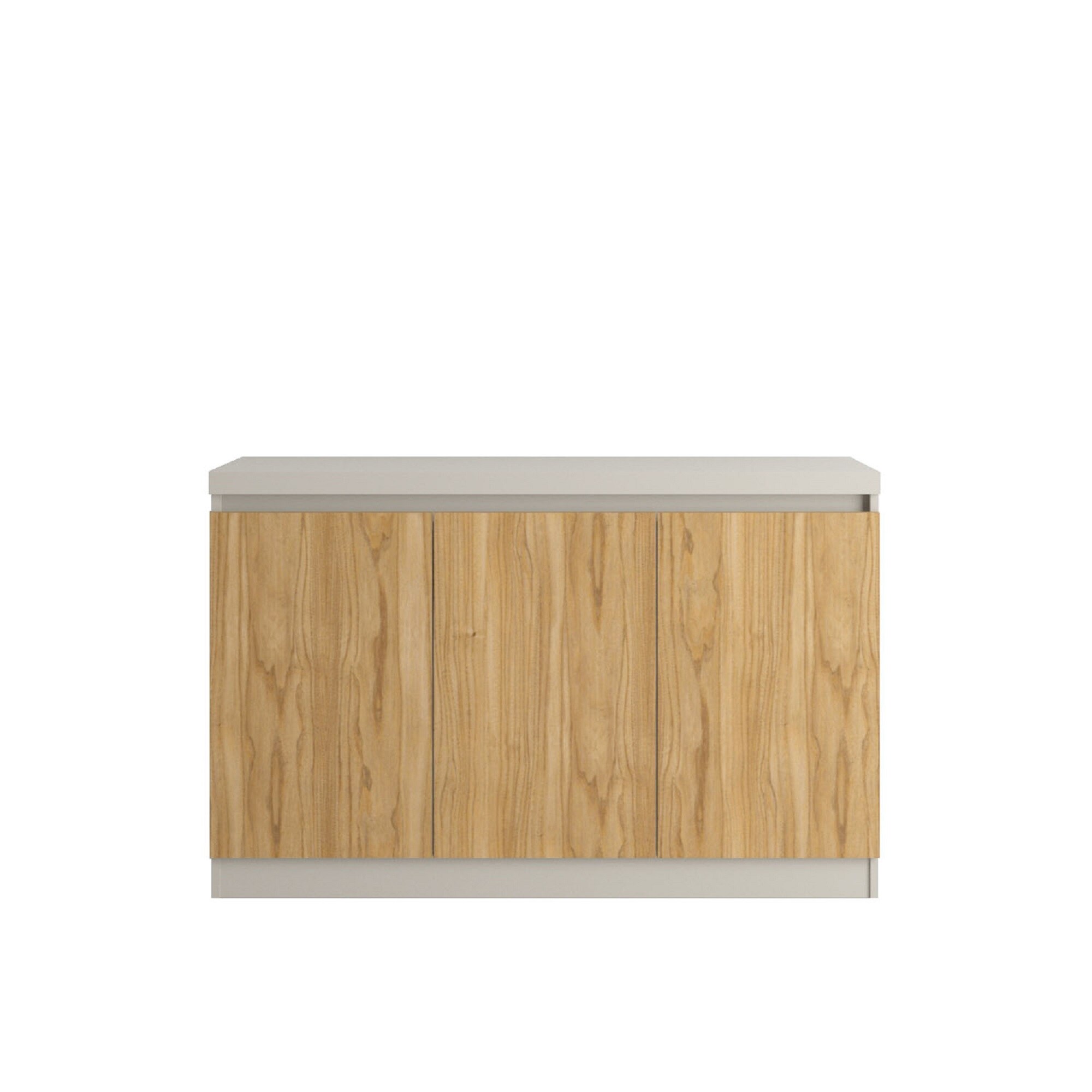 Manhattan Comfort 1010356 Viennese Contemporary/Modern Off White and Cinnamon Sideboard