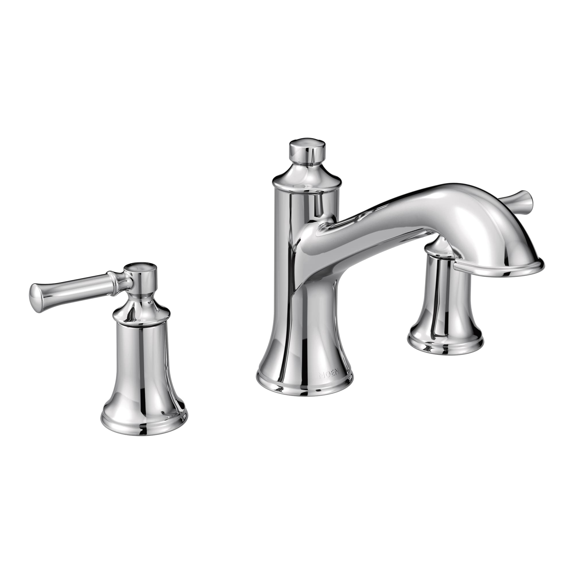 Moen T683 Dartmoor Chrome 2-handle Deck-mount Roman Low-arc Bathtub Faucet