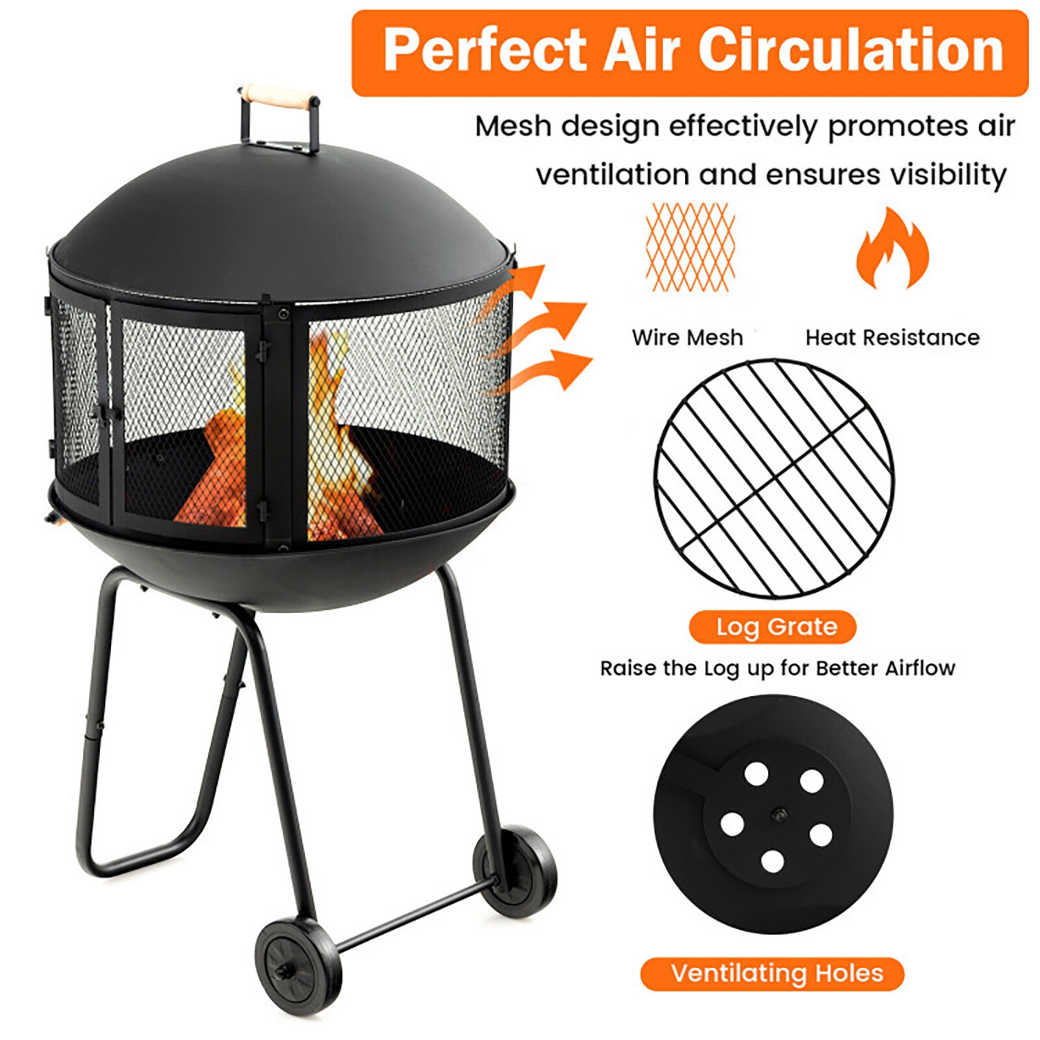 GZMR GZ-W22295 Outdoor-Woodburning-Firepits - View #5